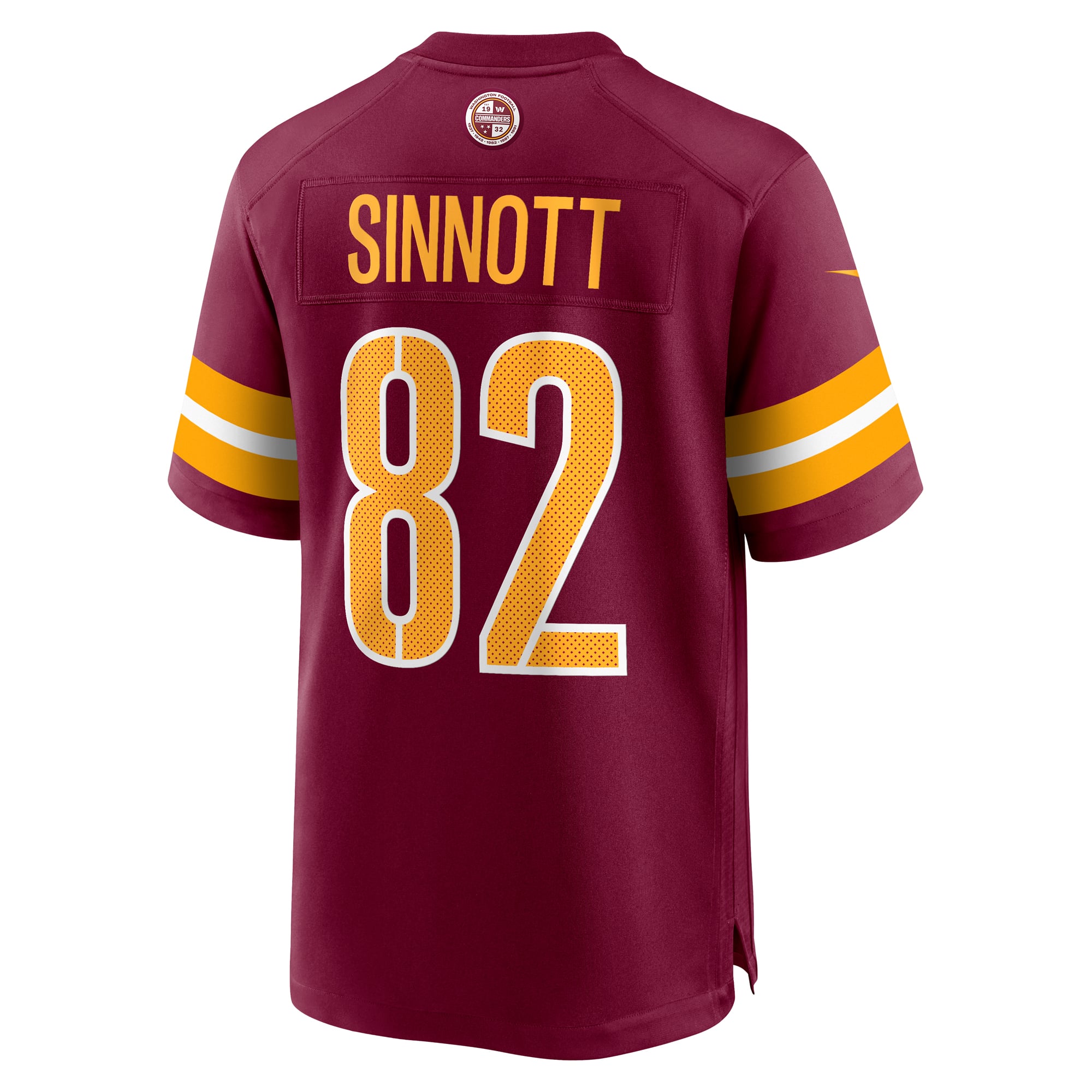 Ben Sinnott Washington Commanders Game Jersey Burgundy NFL Football Fan Wear Ben Sinnott