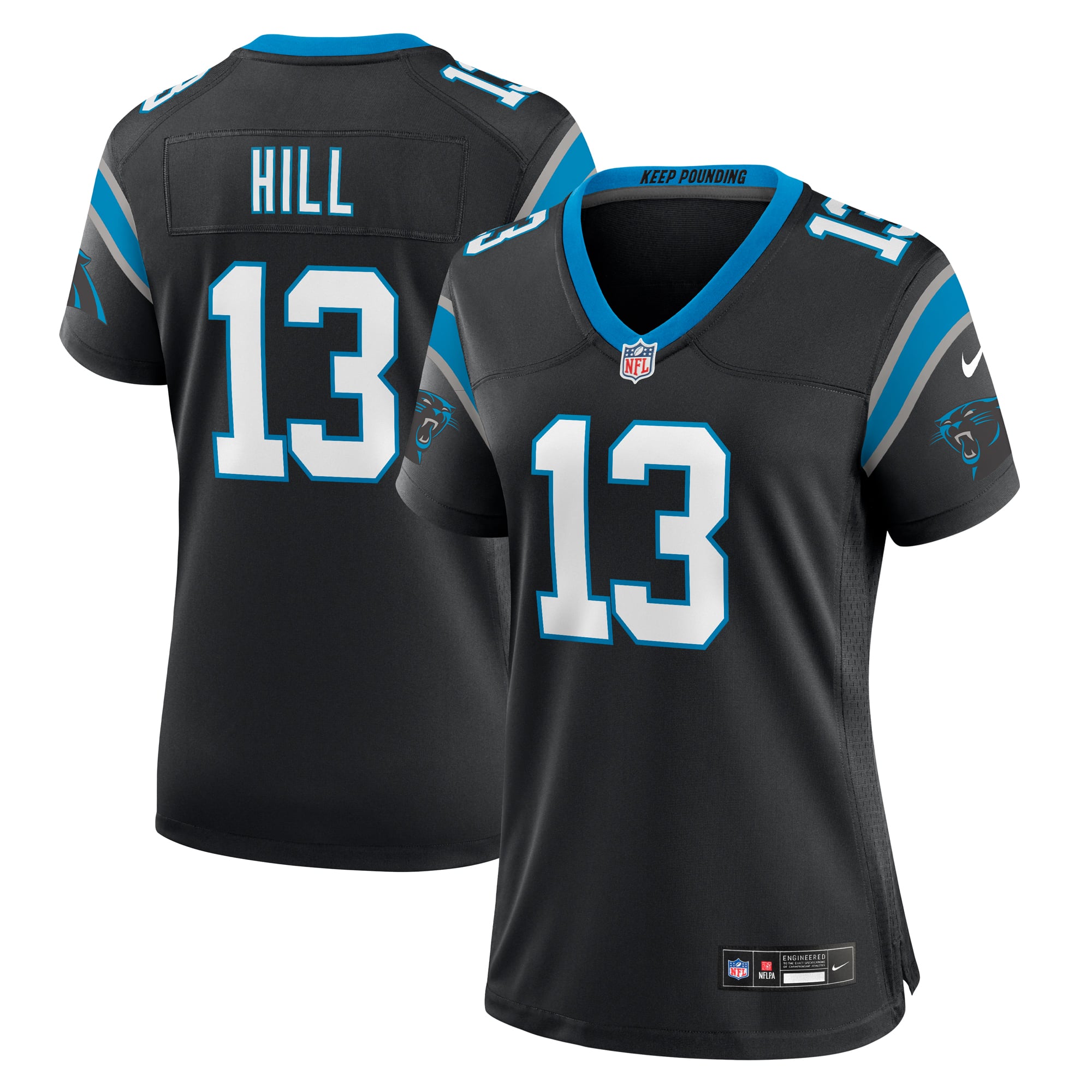Troy Hill Carolina Panthers Game Jersey Black NFL Football Fan Wear