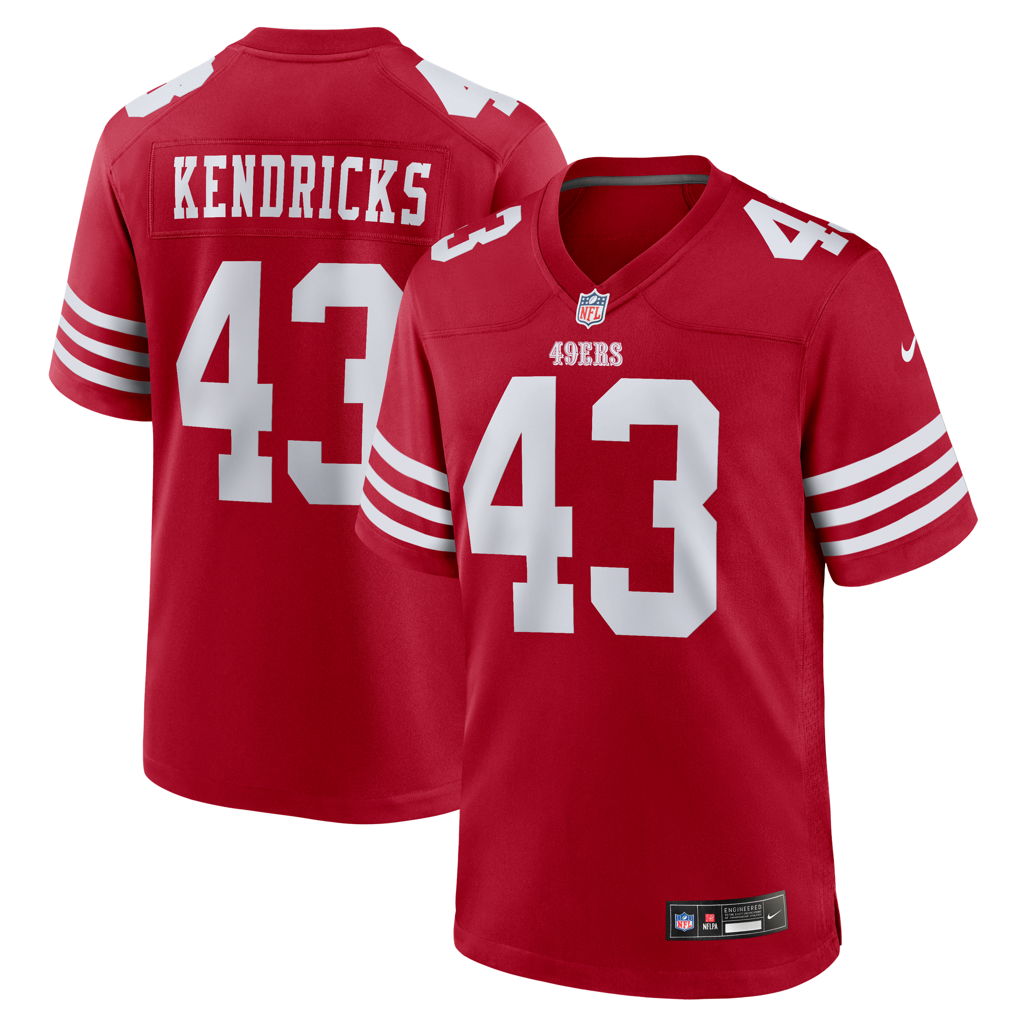 Eric Kendricks San Francisco 49ers Game Jersey Scarlet NFL Football Fan Wear