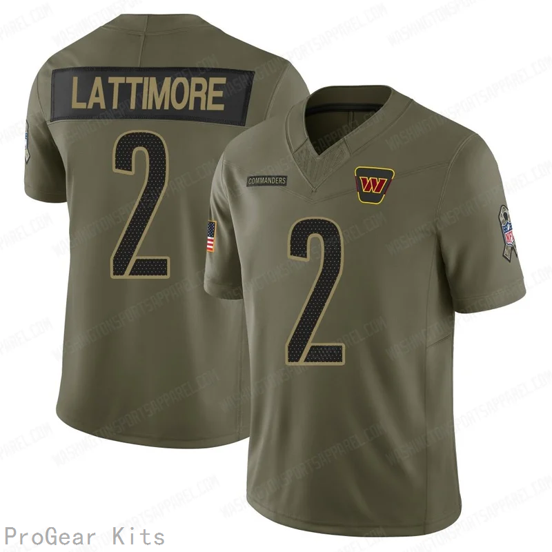 Marshon Lattimore Washington Commanders Jersey No.2 Olive NFL Football Fan Wear