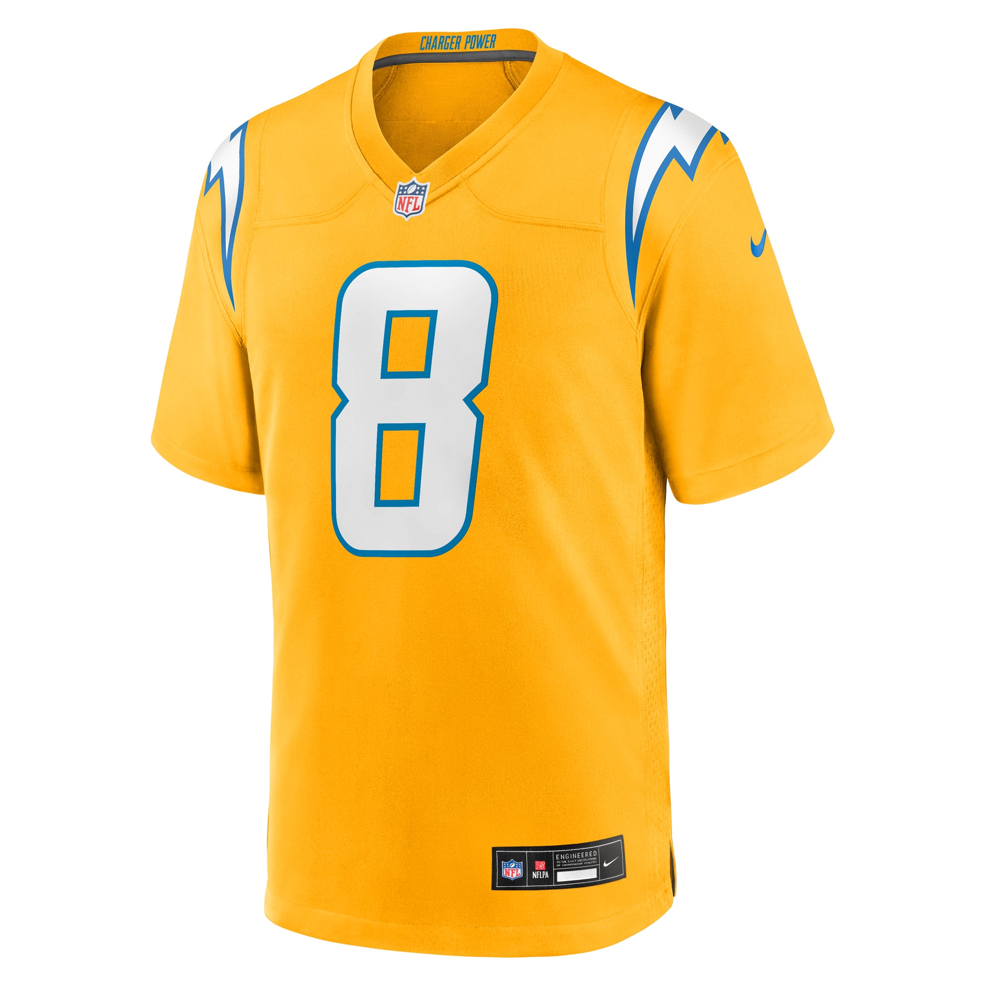 Omarion Hampton Charger Los Angeles Chargers Player Jersey Gold NFL Football Fan Wear