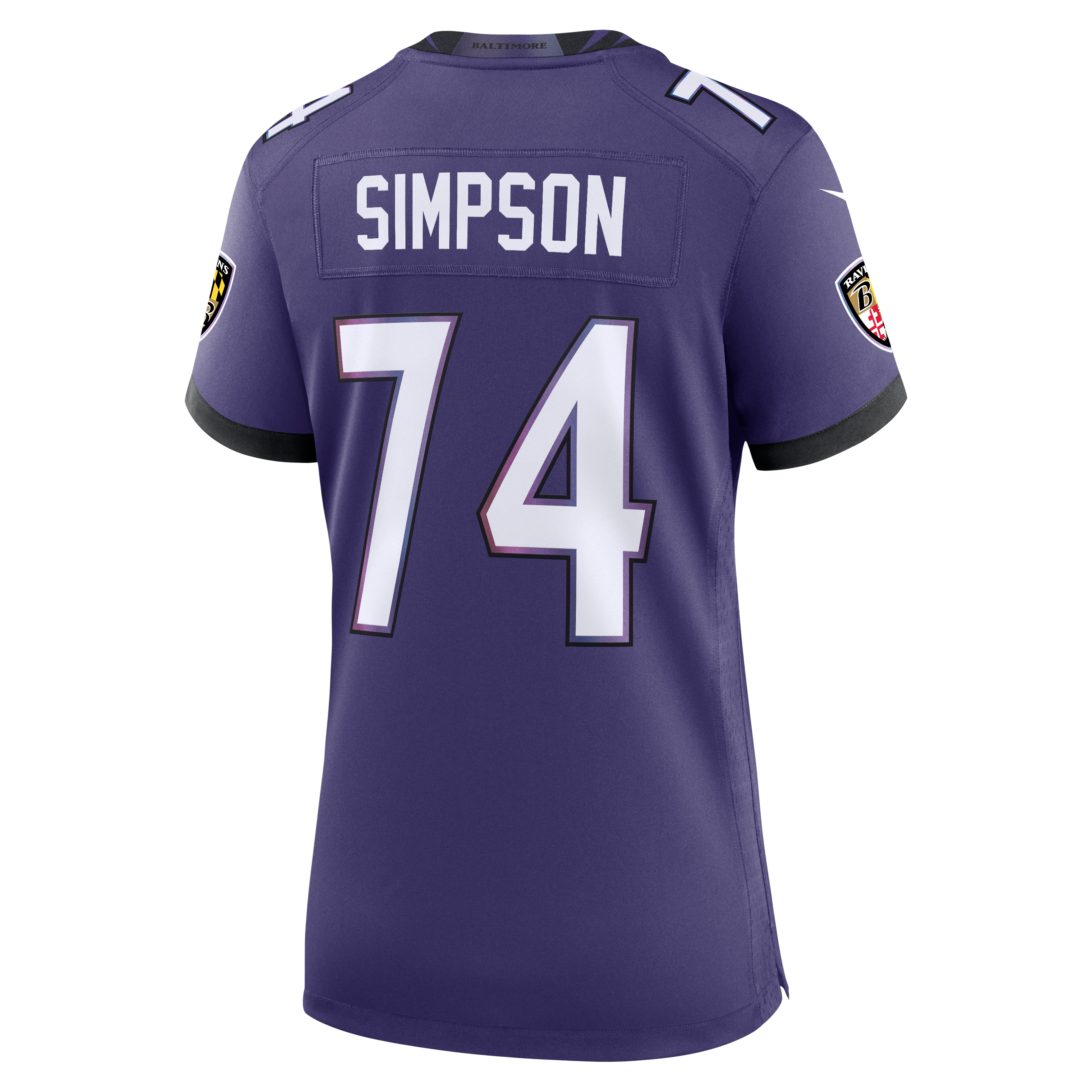 John Simpson Baltimore Ravens Game Jersey Purple NFL Football Fan Wear