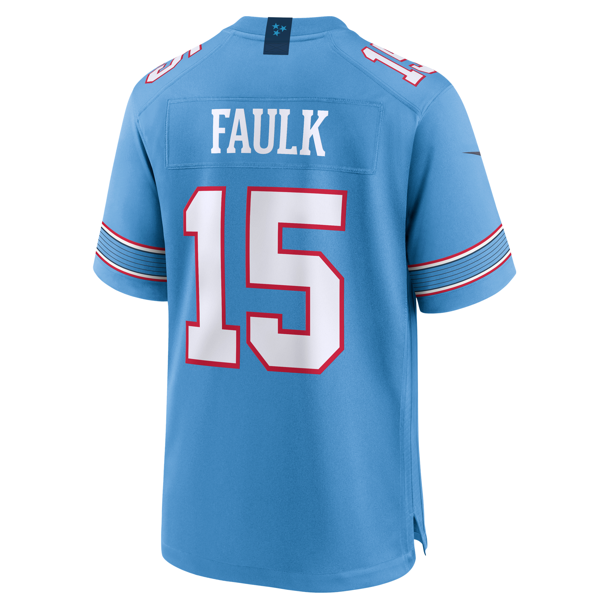 Keldric Faulk Tennessee Titans Game Jersey Light Blue NFL Football Fan Wear Keldric Faulk