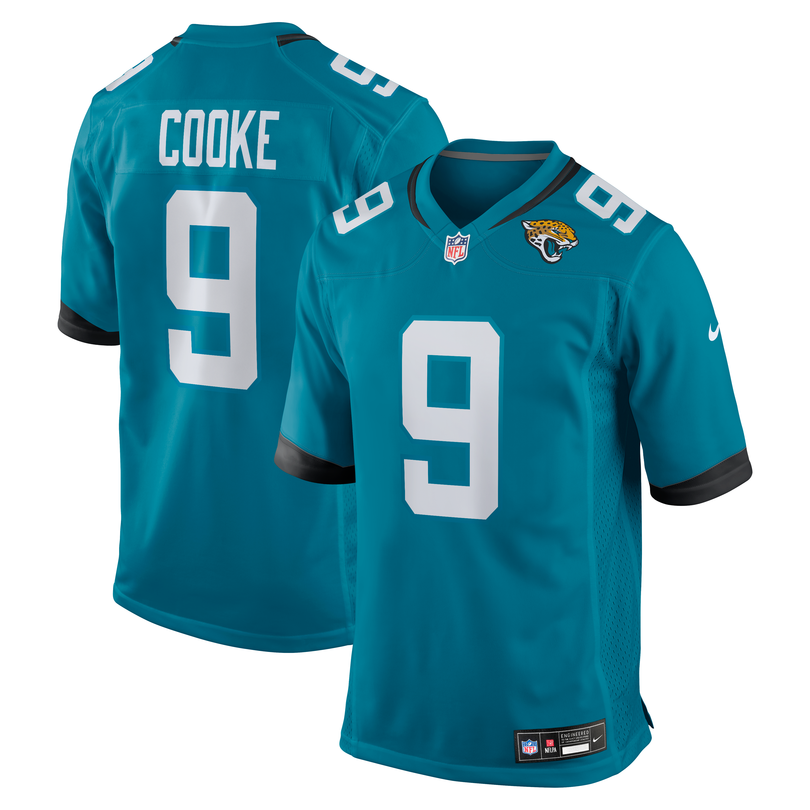 Logan Cooke Jacksonville Jaguars Game Jersey Teal NFL Football Fan Wear