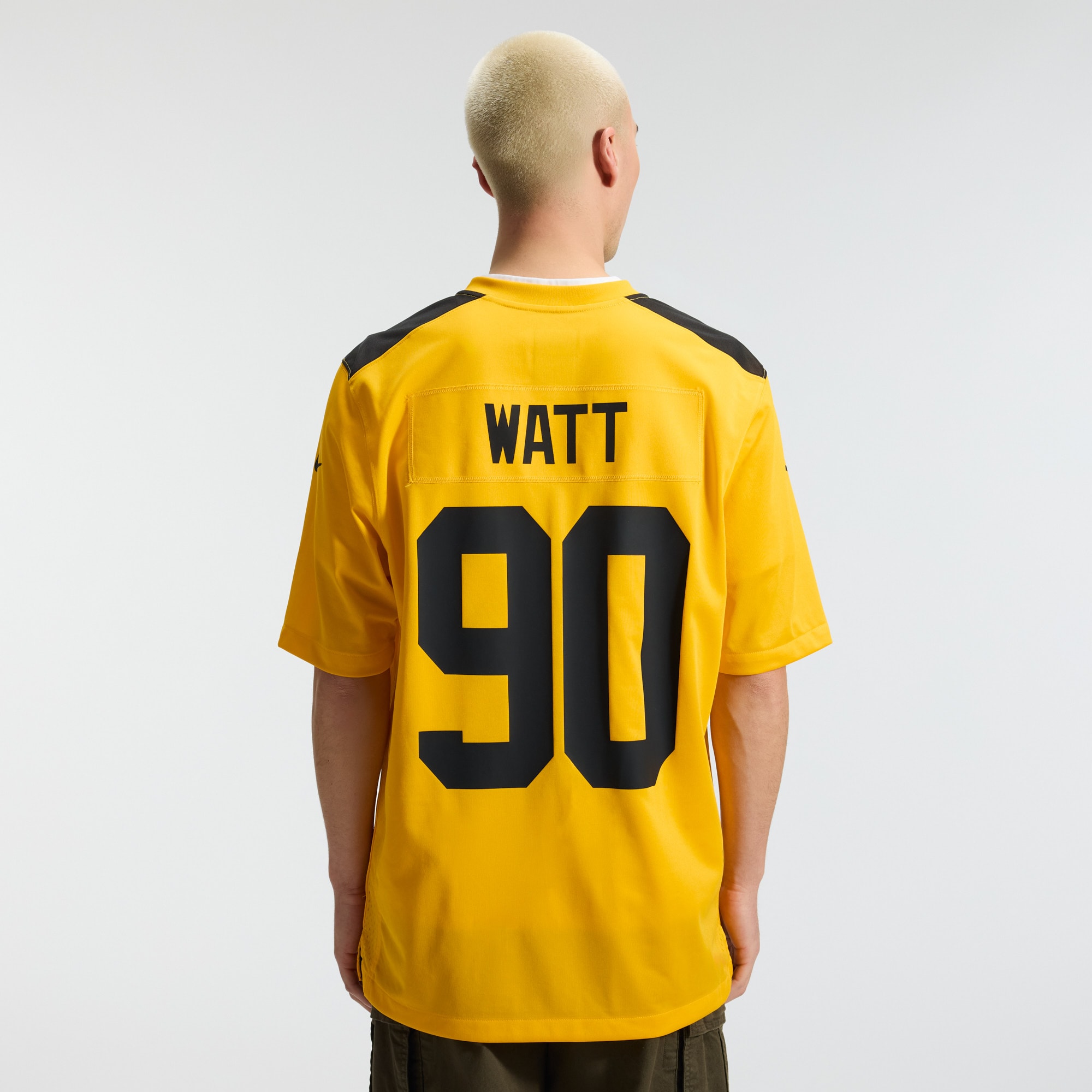 TJ Watt Pittsburgh Steelers Game Jersey No.90 Gold NFL Football Fan Wear TJ Watt