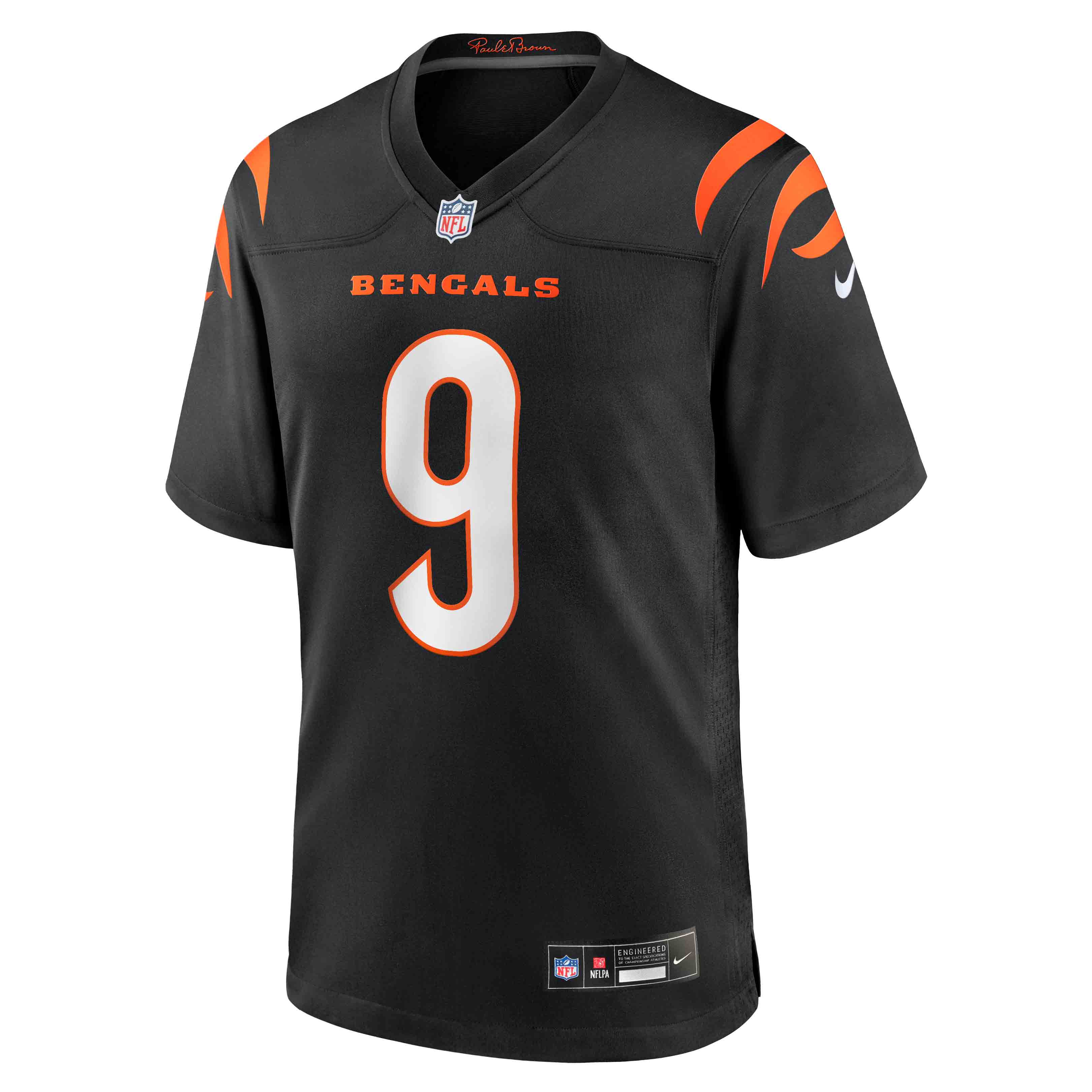Joe Burrow Cincinnati Bengals Game Jersey No.9 Black NFL Football Fan Wear