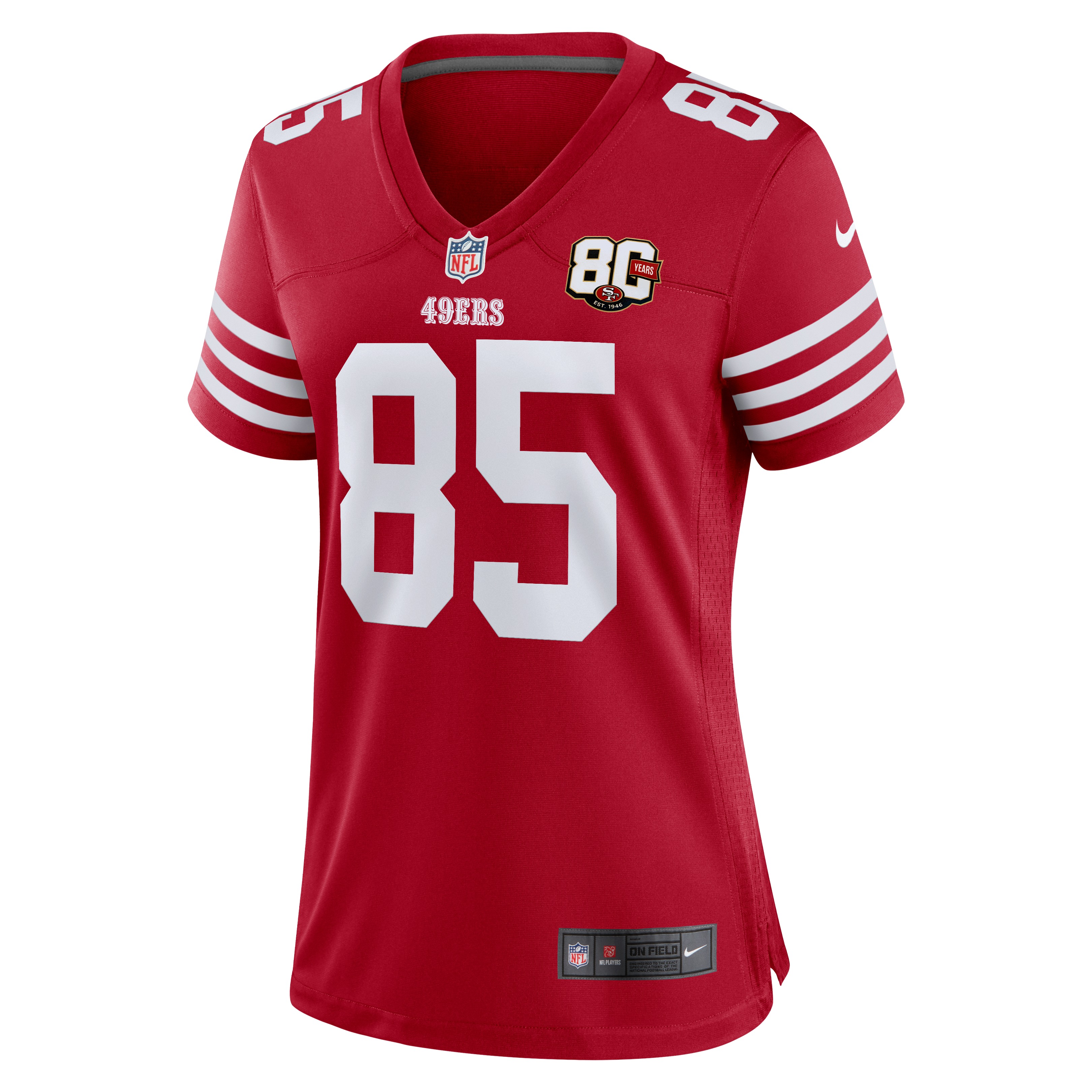 George Kittle San Francisco 49ers Game Jersey Scarlet NFL Football Fan Wear
