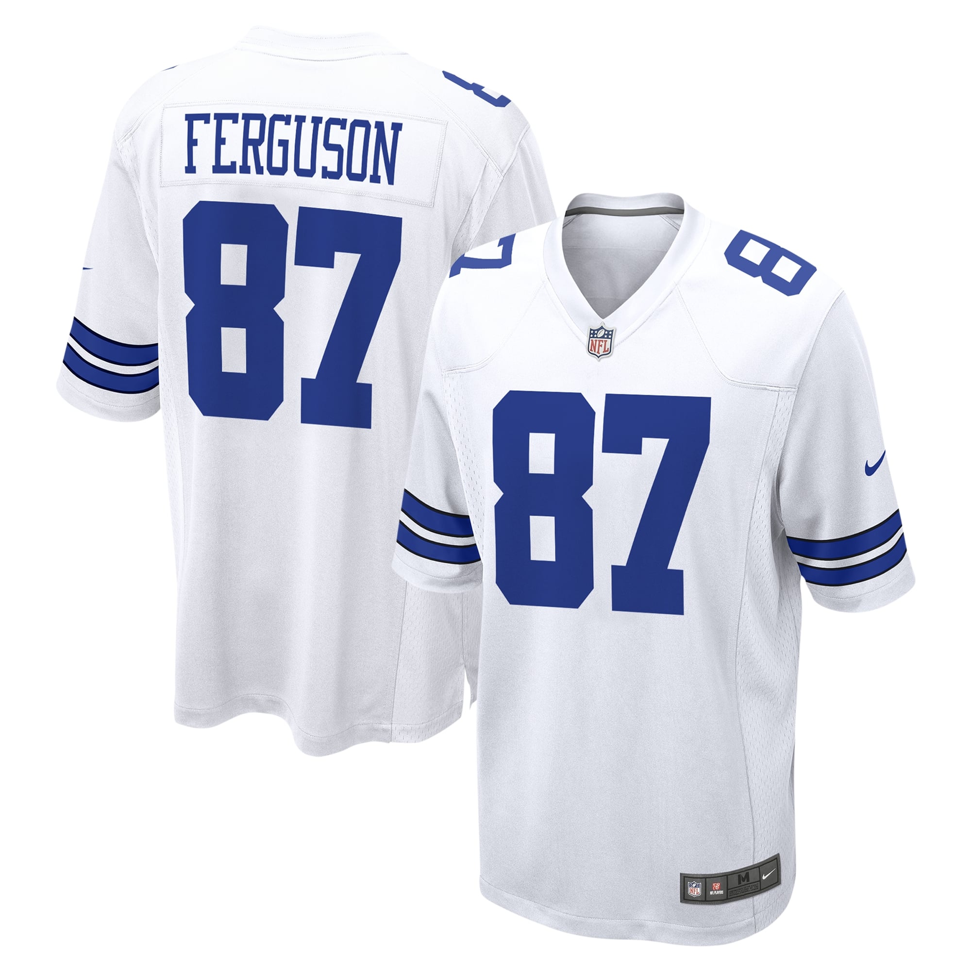 Jake Ferguson Dallas Cowboys Game Jersey White NFL Football Fan Wear Jake Ferguson