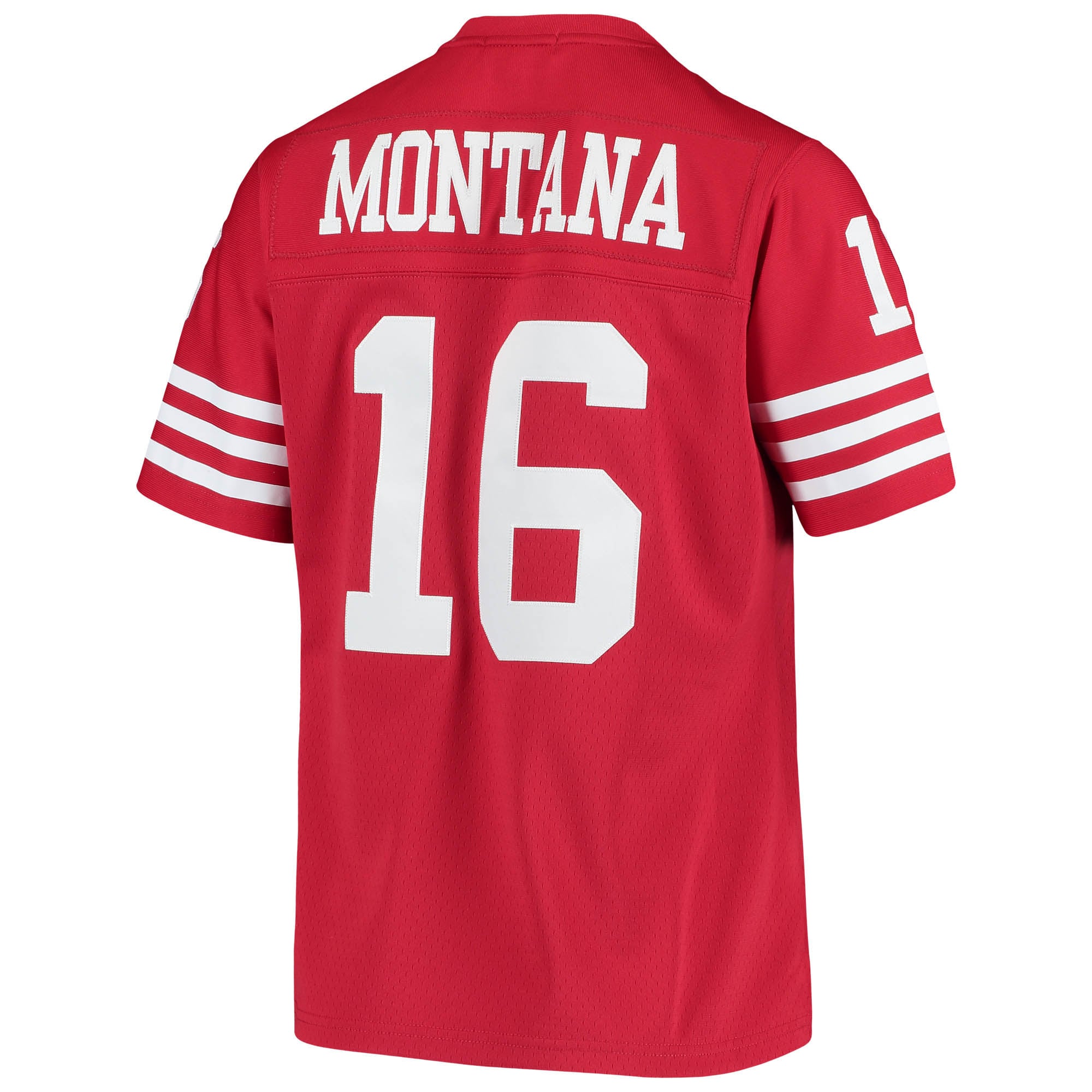Retired Joe Montana San Francisco 49ers Player Jersey Scarlet NFL Football Fan Wear Retired Joe Montana