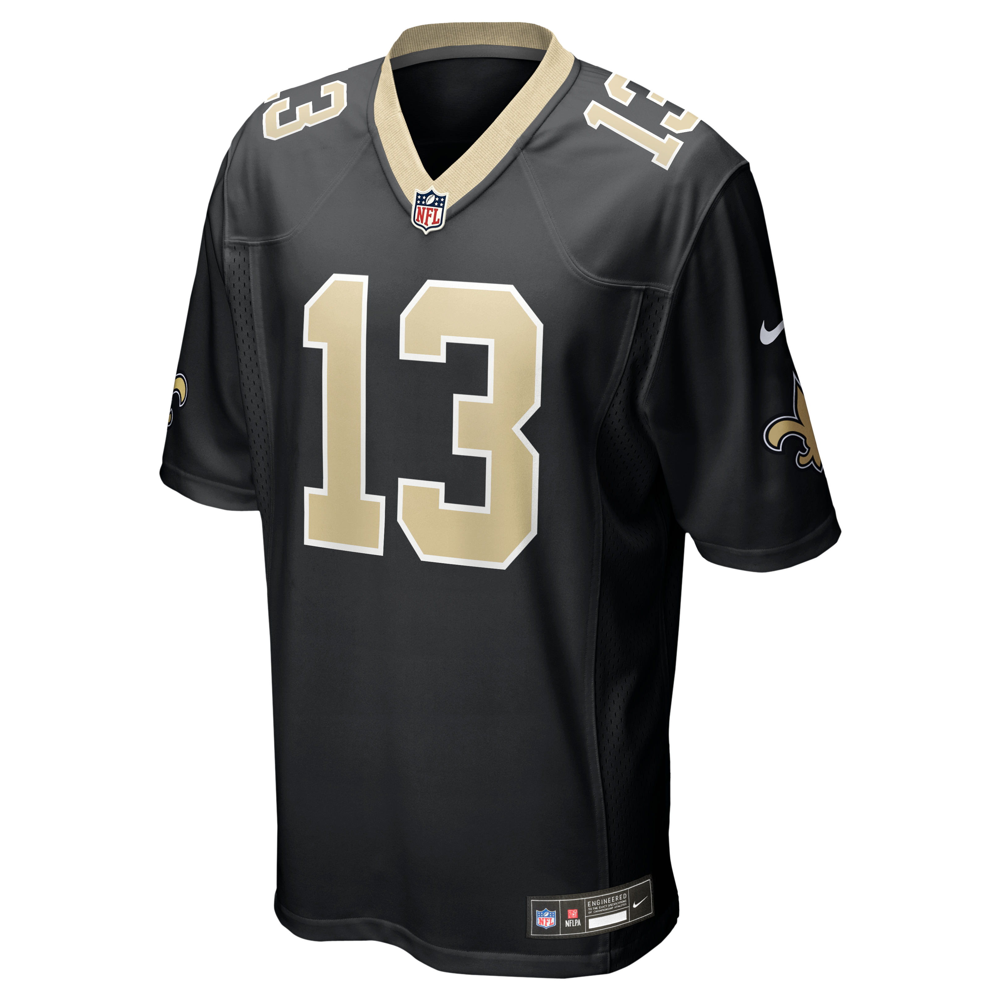 Velus Jones Jr New Orleans Saints Game Jersey Black NFL Football Fan Wear