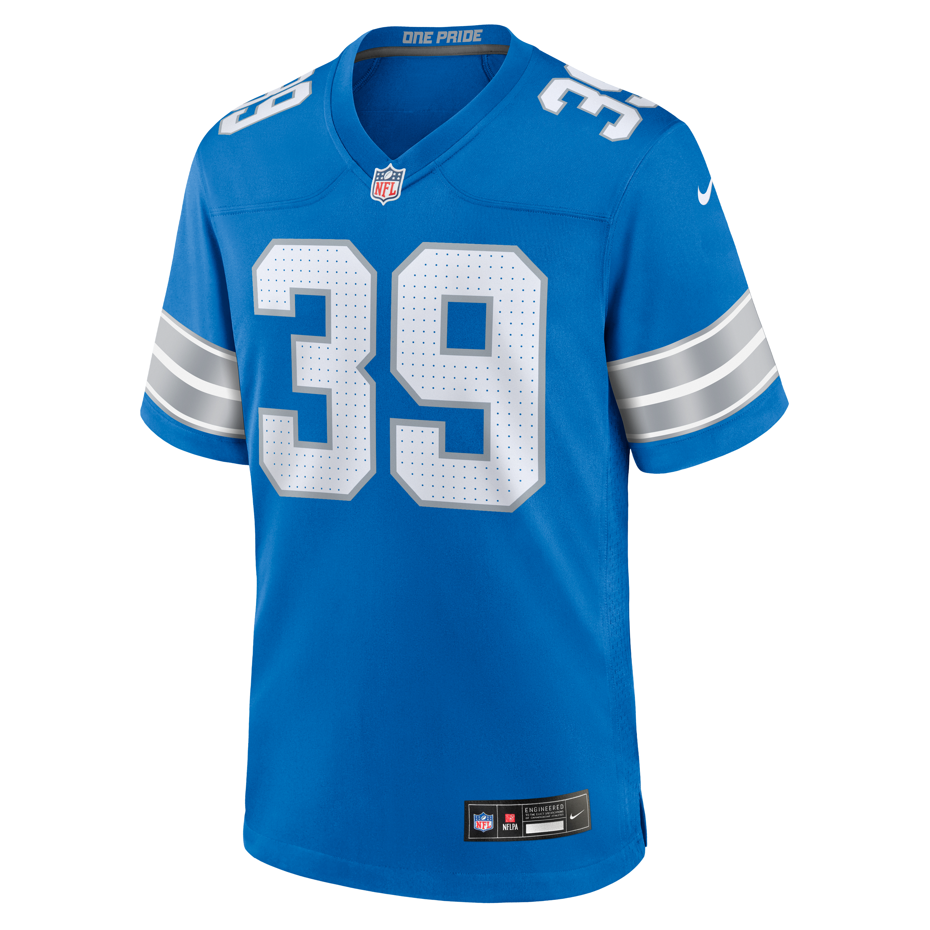 Jake Bates Detroit Lions Game Jersey Blue NFL Football Fan Wear Jake Bates
