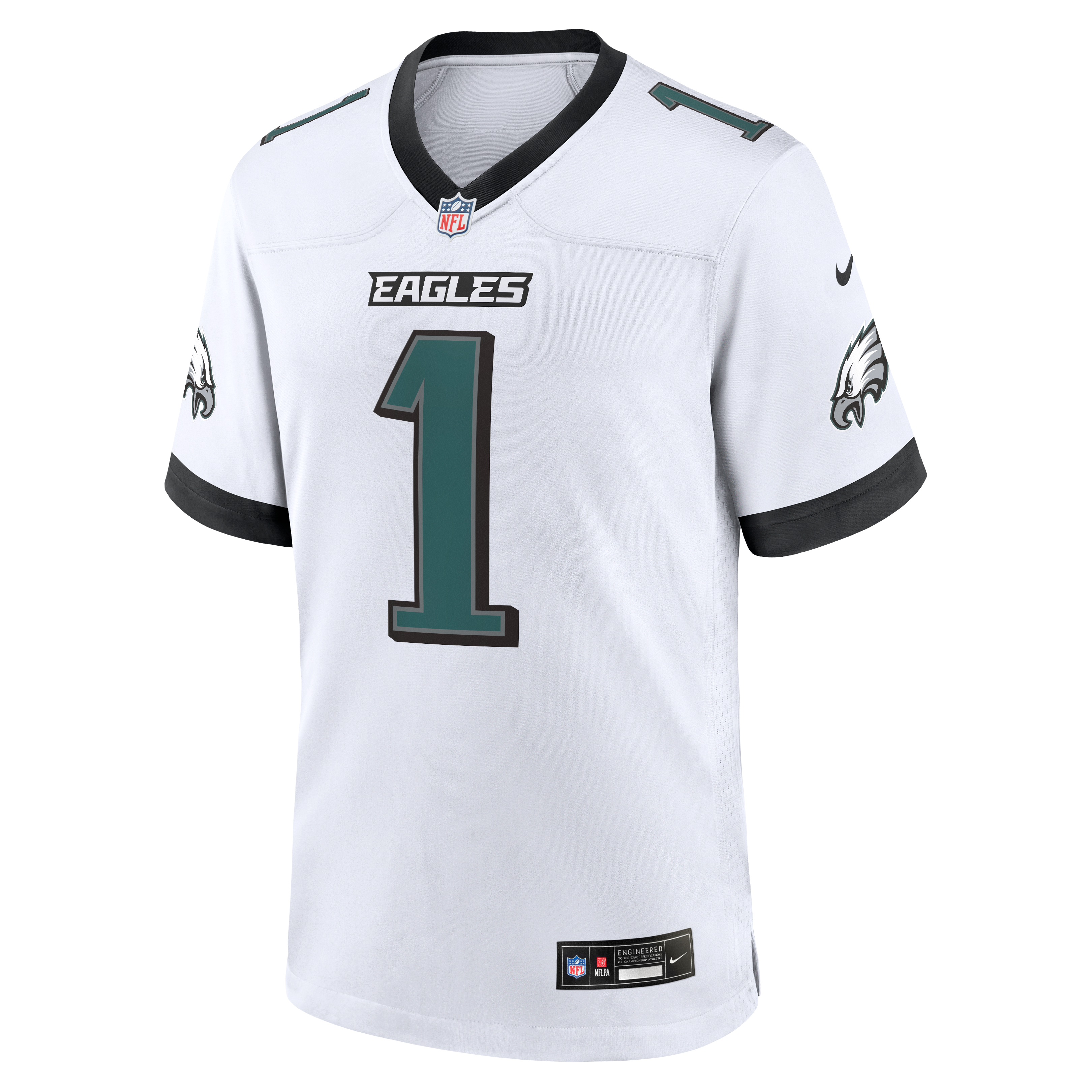 Jalen Hurts Philadelphia Eagles Game Jersey White NFL Football Fan Wear Jalen Hurts