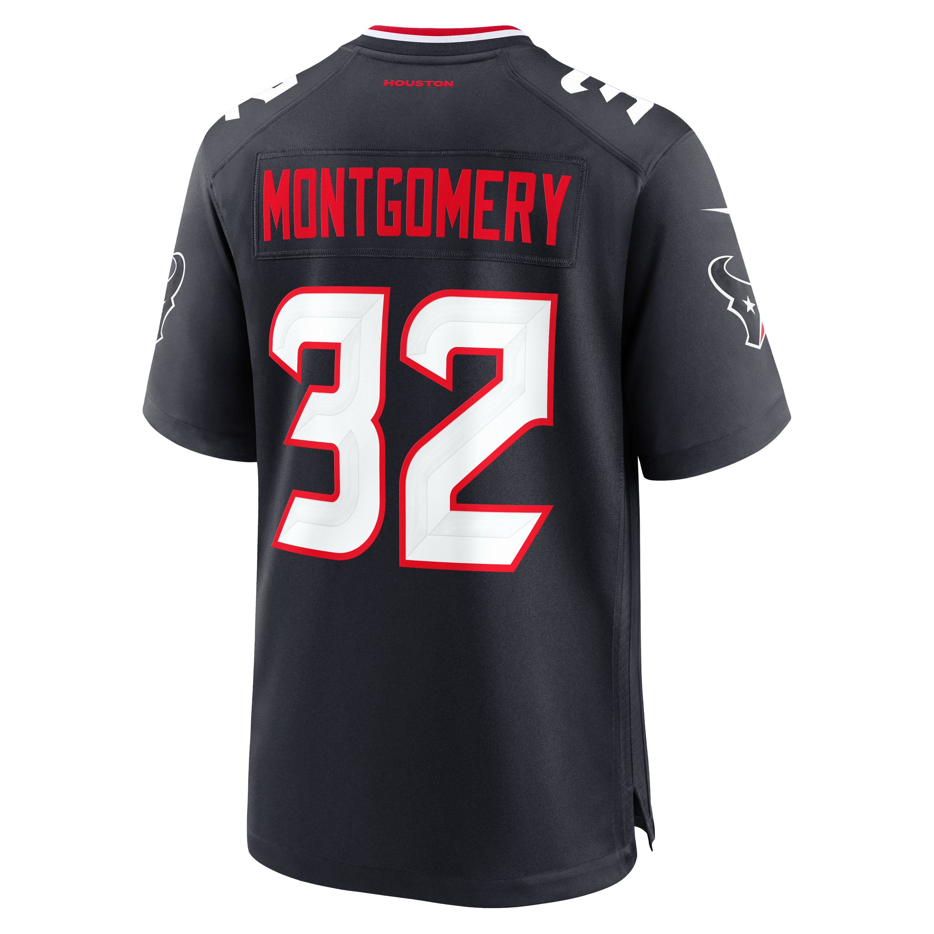 David Montgomery Houston Texans Game Jersey Navy NFL Football Fan Wear David Montgomery