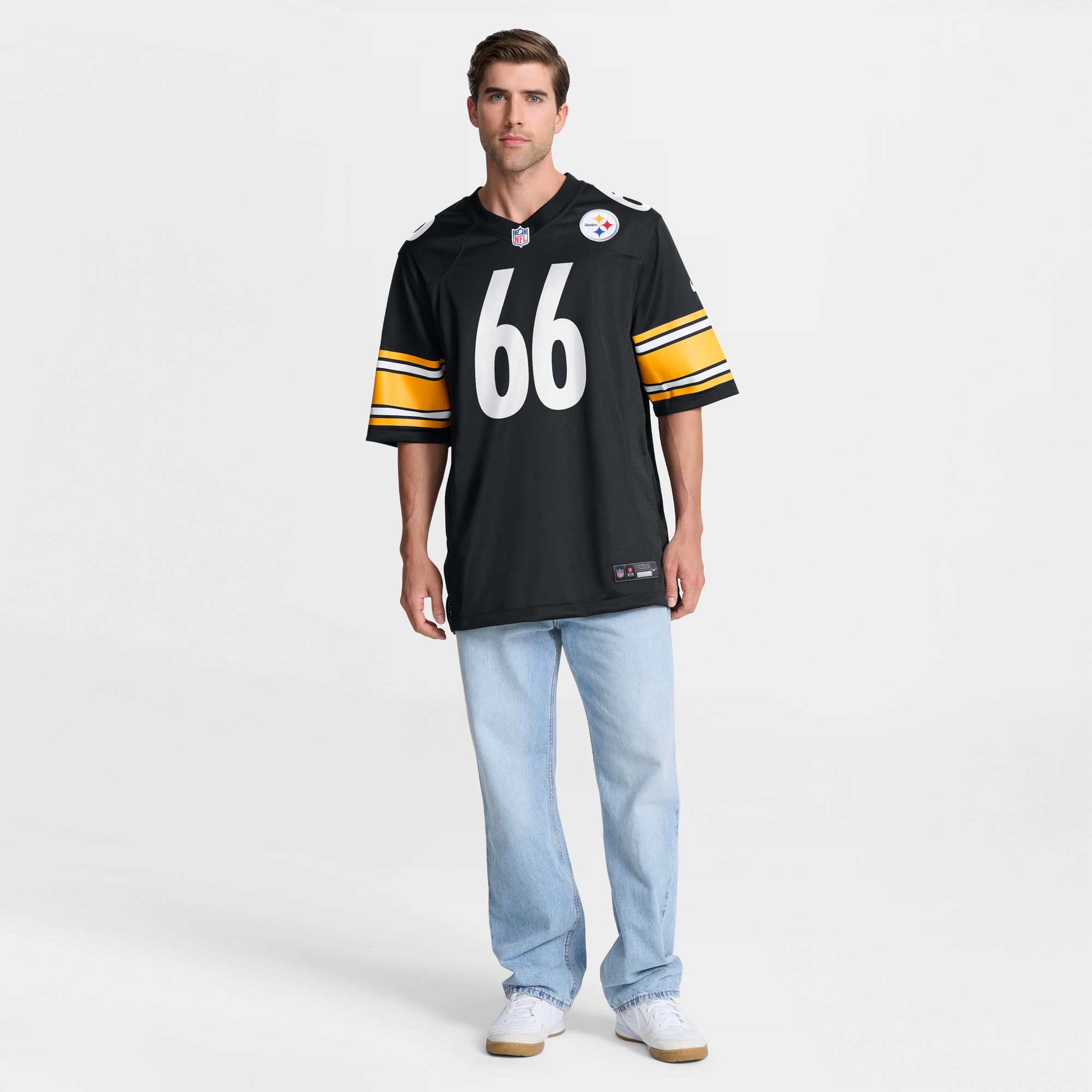 Mason McCormick Pittsburgh Steelers Game Jersey Black NFL Football Fan Wear Mason McCormick