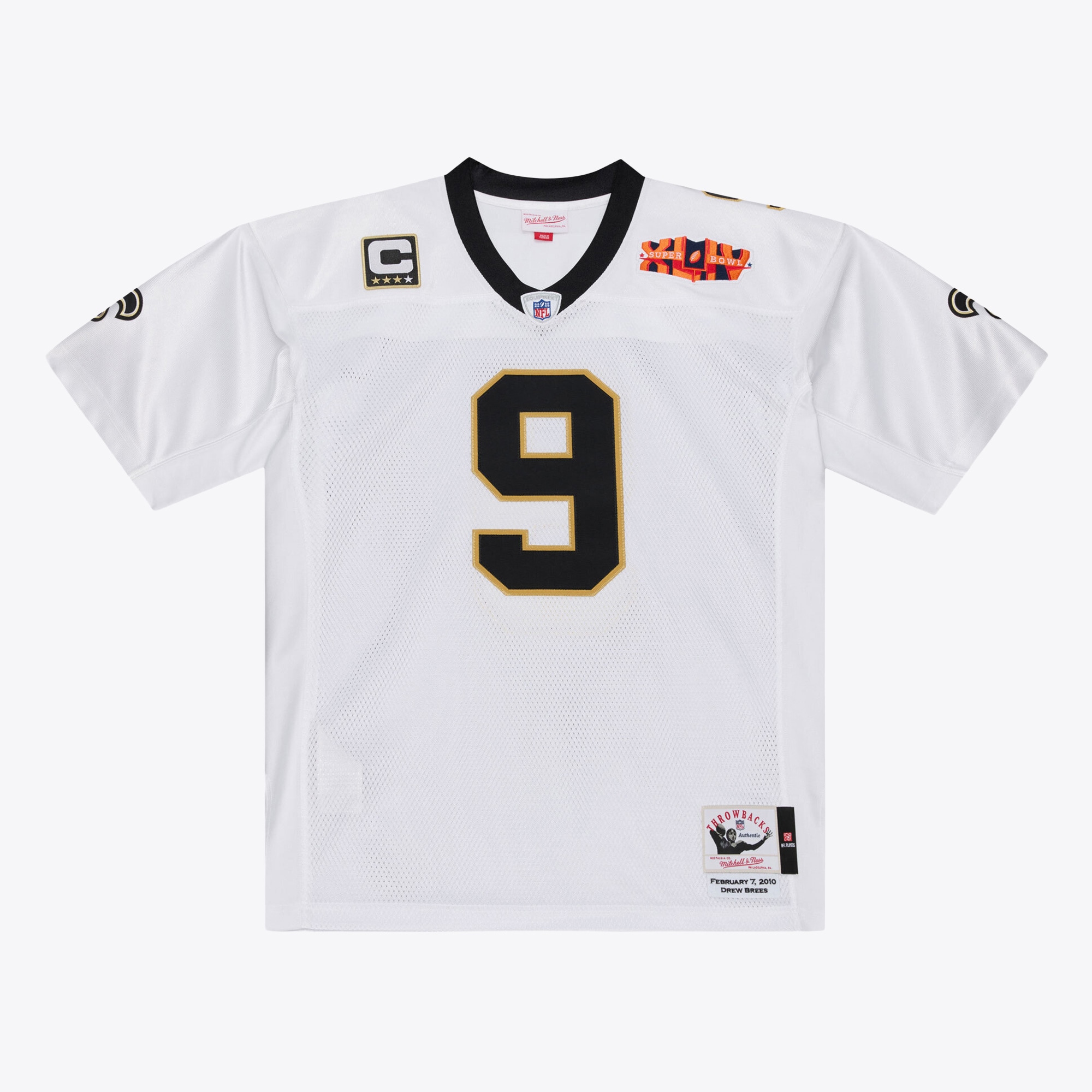 Drew Brees XLIV New Orleans Saints Jersey White NFL Football Fan Wear