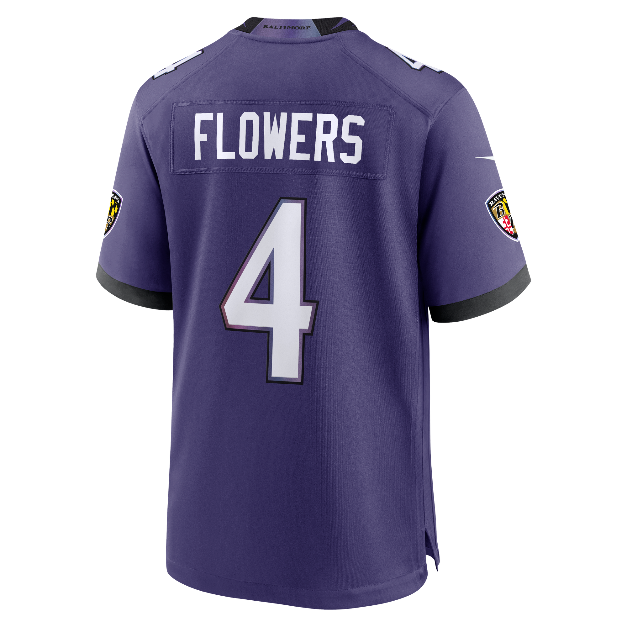 Zay Flowers Baltimore Ravens Game Jersey Purple NFL Football Fan Wear Zay Flowers