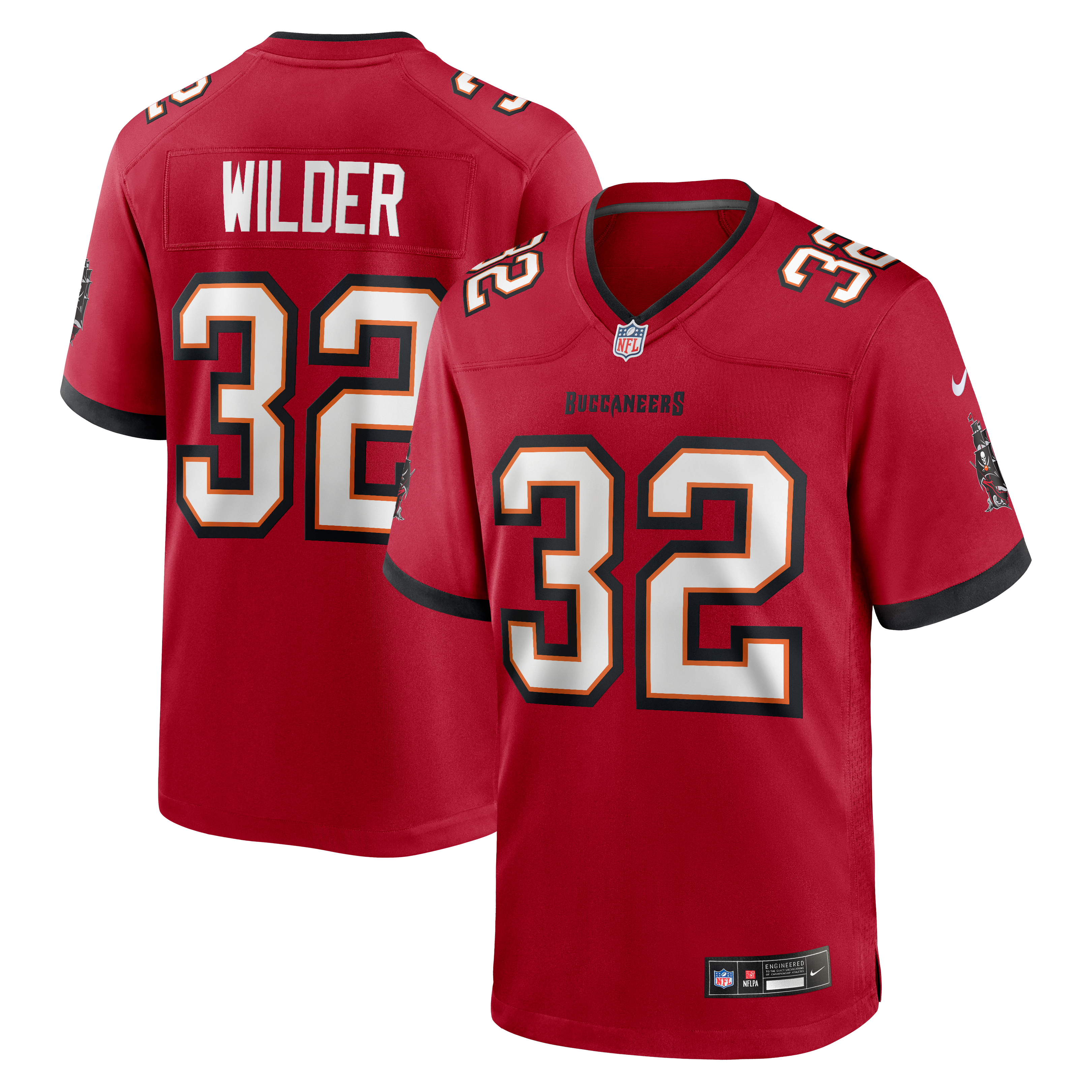 James Wilder Retired Tampa Bay Buccaneers Player Jersey Red NFL Football Fan Wear