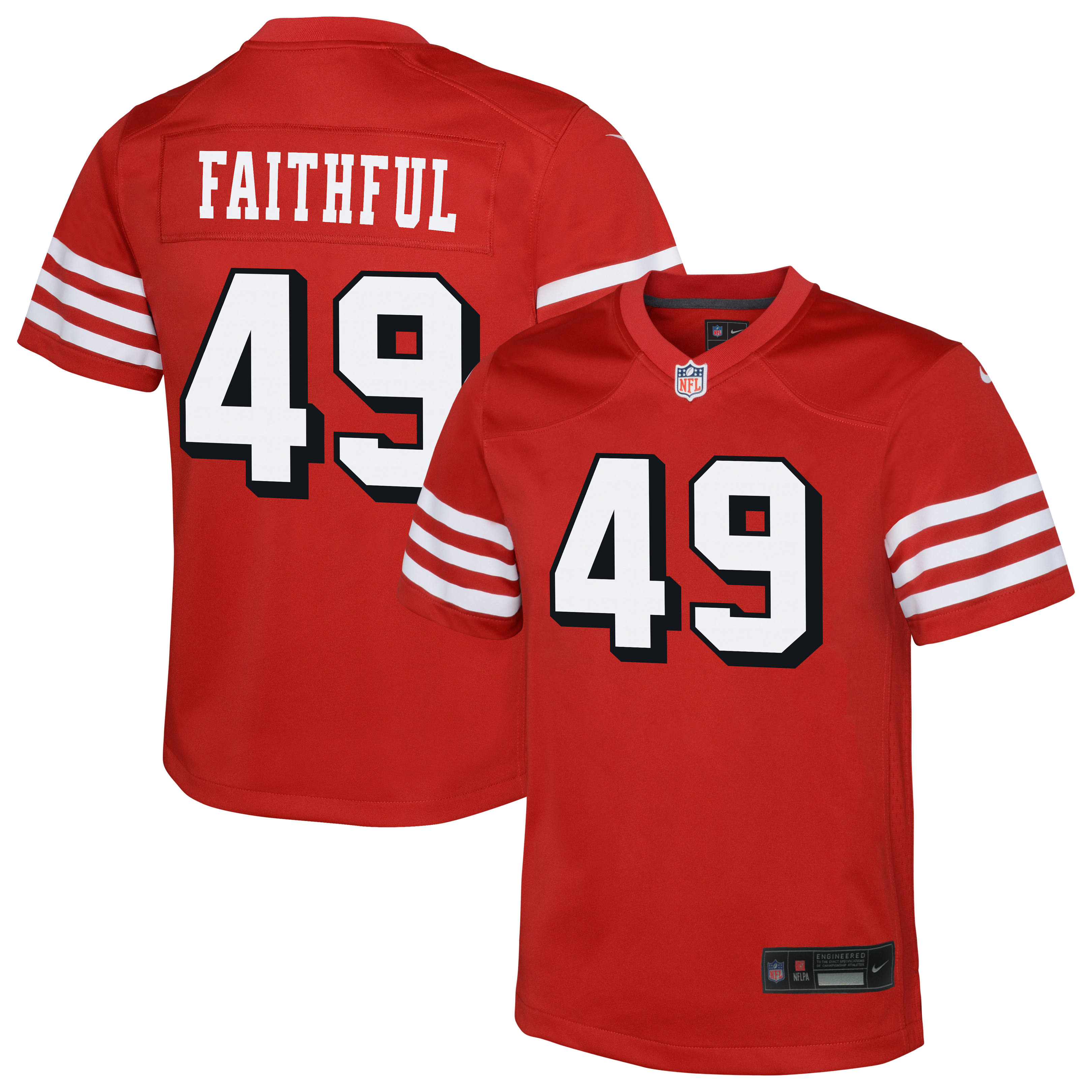 San Francisco 49ers Game Jersey Scarlet NFL Football Fan Wear
