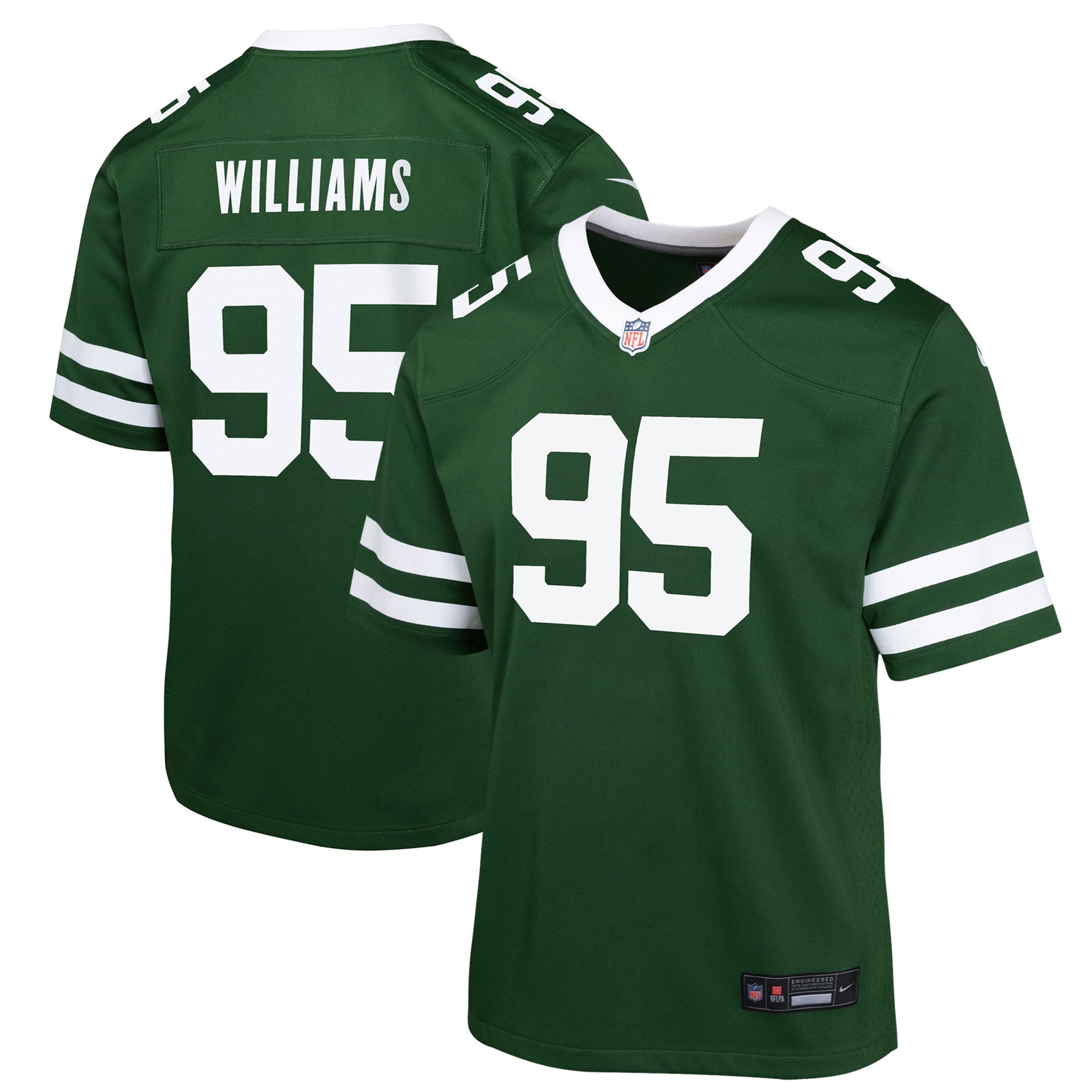 Quinnen Williams New York Jets Game Jersey Green NFL Football Fan Wear Quinnen Williams