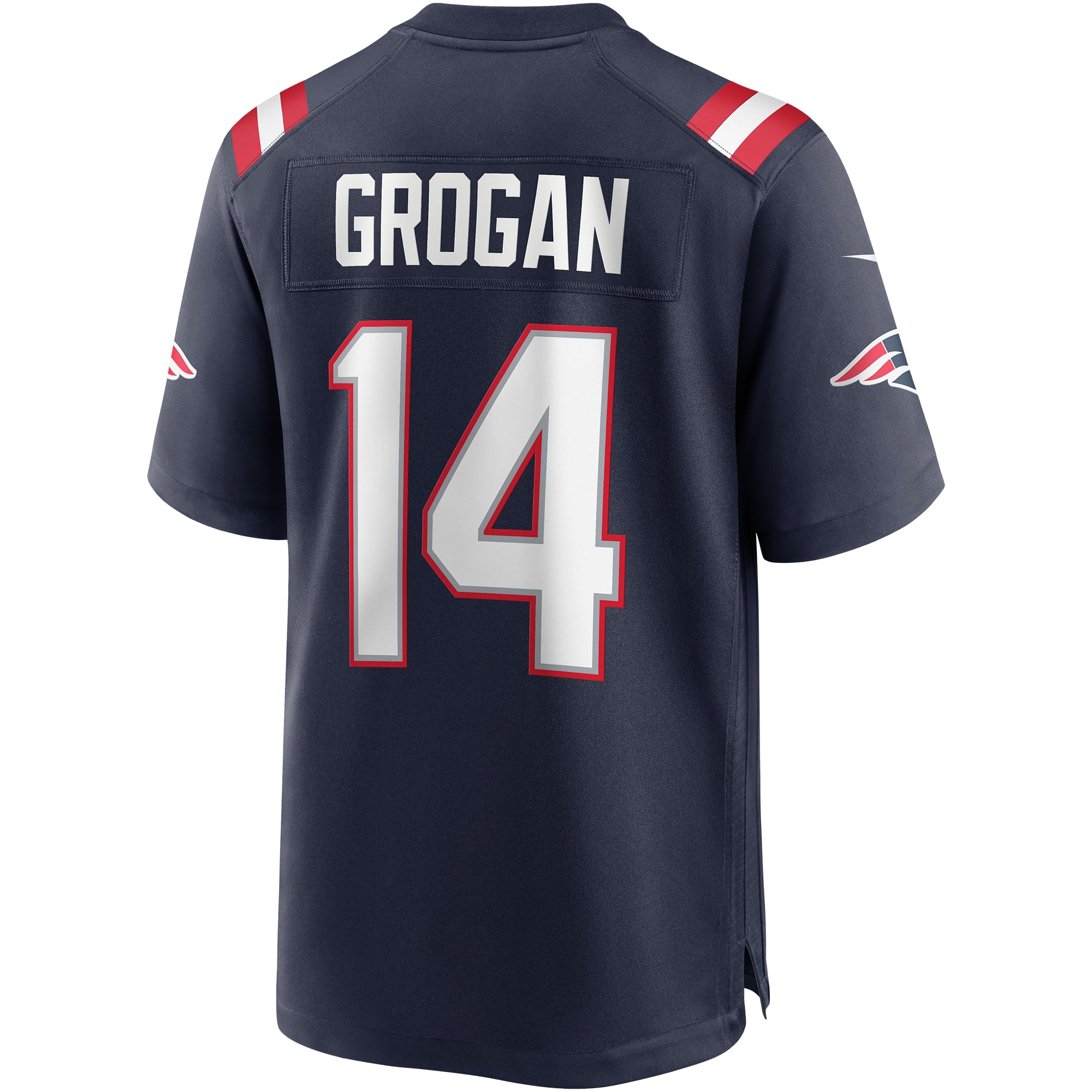 Steve Grogan Retired New England Patriots Player Jersey Navy NFL Football Fan Wear Steve Grogan Retired