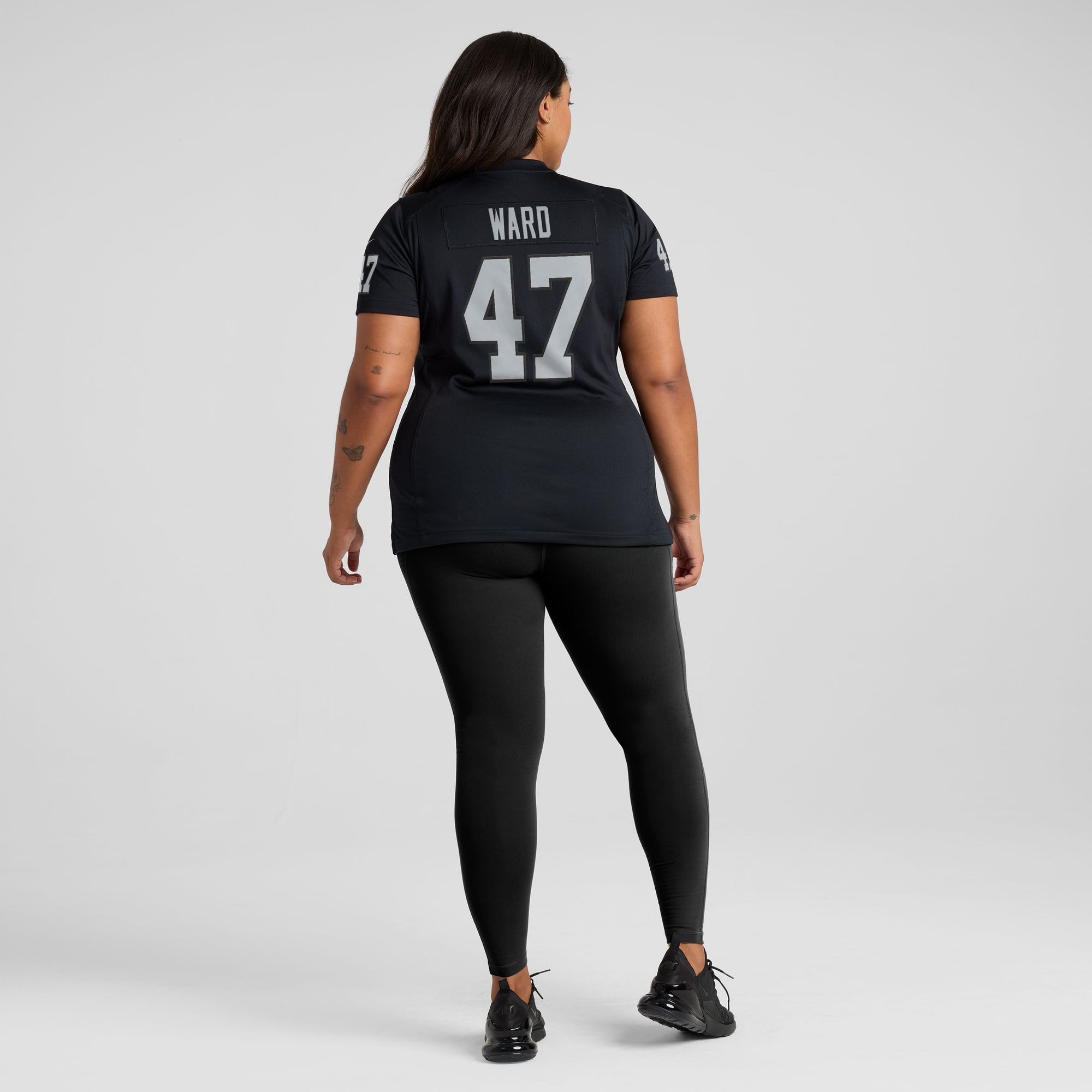 Alex Ward Las Vegas Raiders Game Jersey Black NFL Football Fan Wear