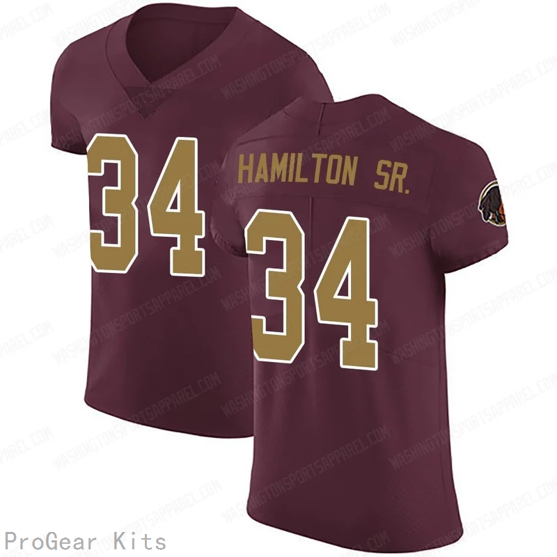 Antonio Hamilton Sr Washington Commanders Game Jersey No.34 Burgundy NFL Football Fan Wear Antonio Hamilton Sr