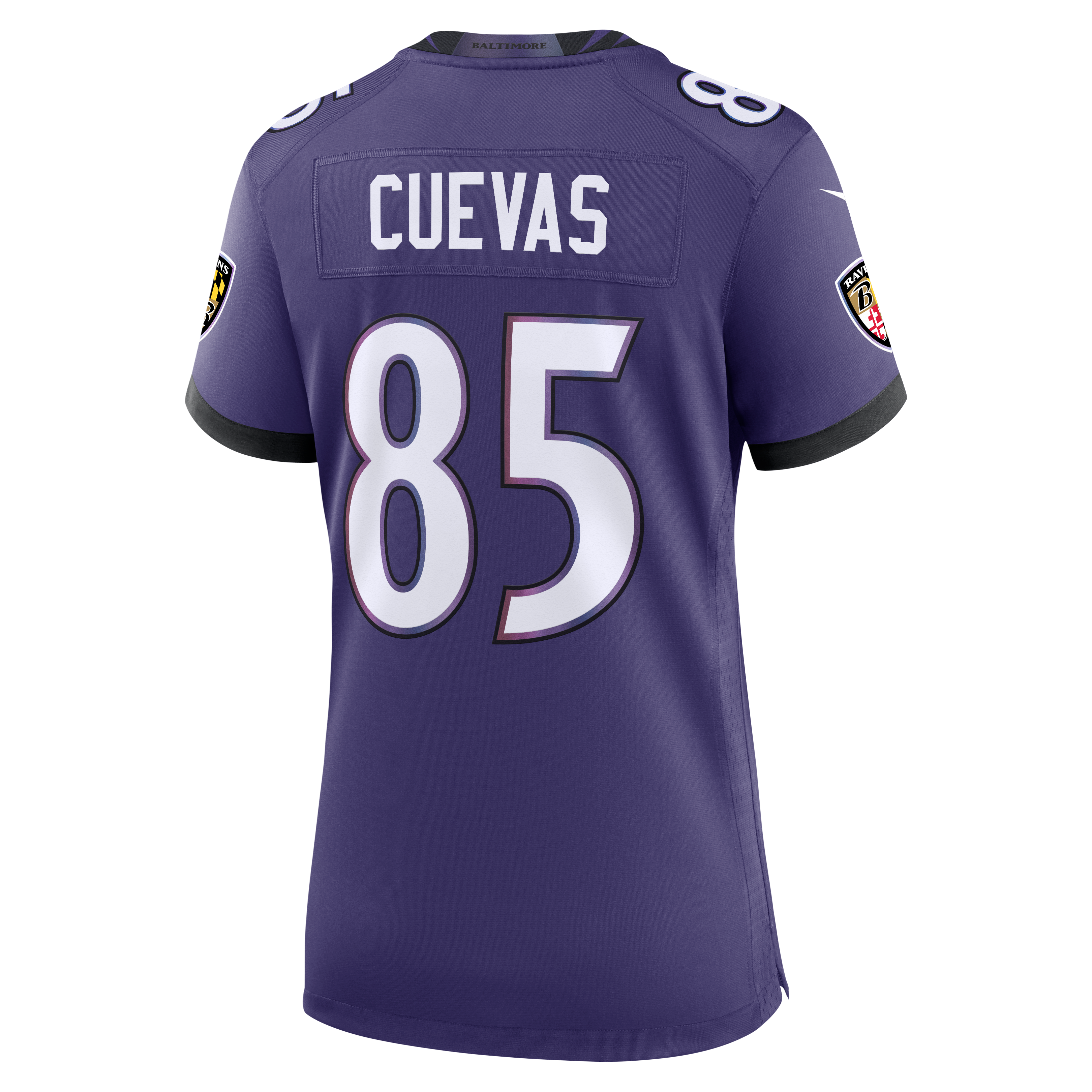Josh Cuevas Baltimore Ravens Game Jersey Purple NFL Football Fan Wear