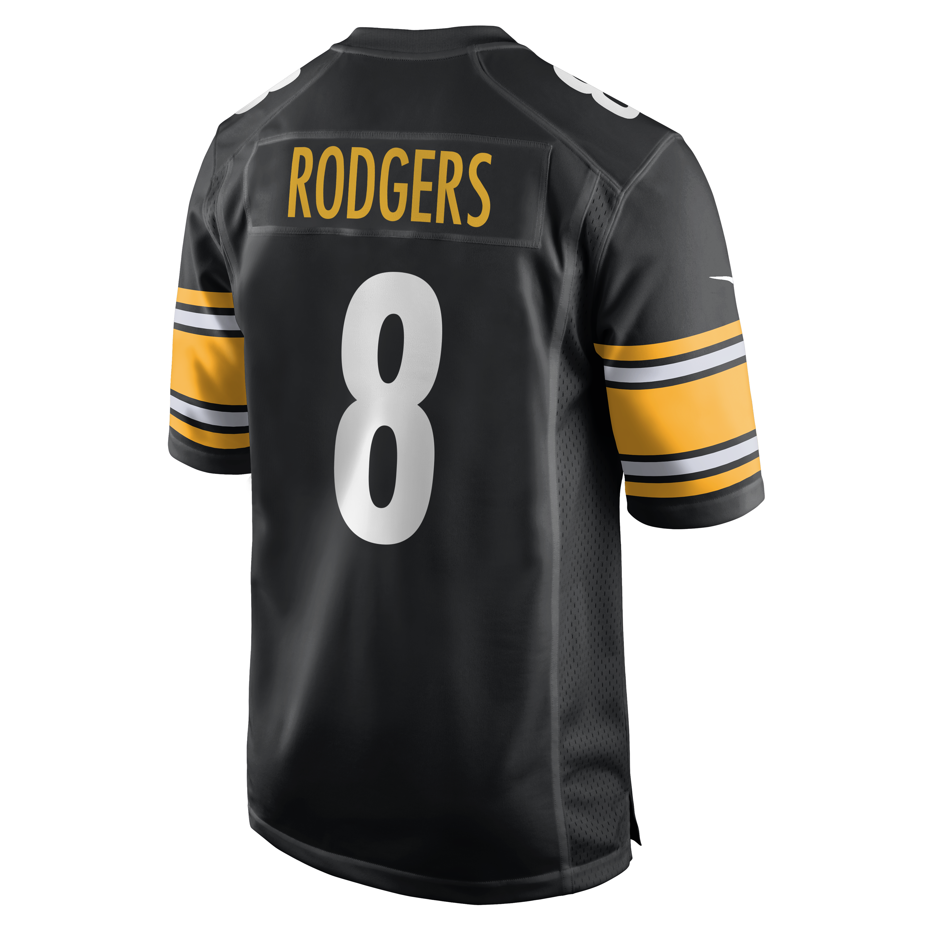 Aaron Rodgers Pittsburgh Steelers Game Jersey No.8 Black NFL Football Fan Wear