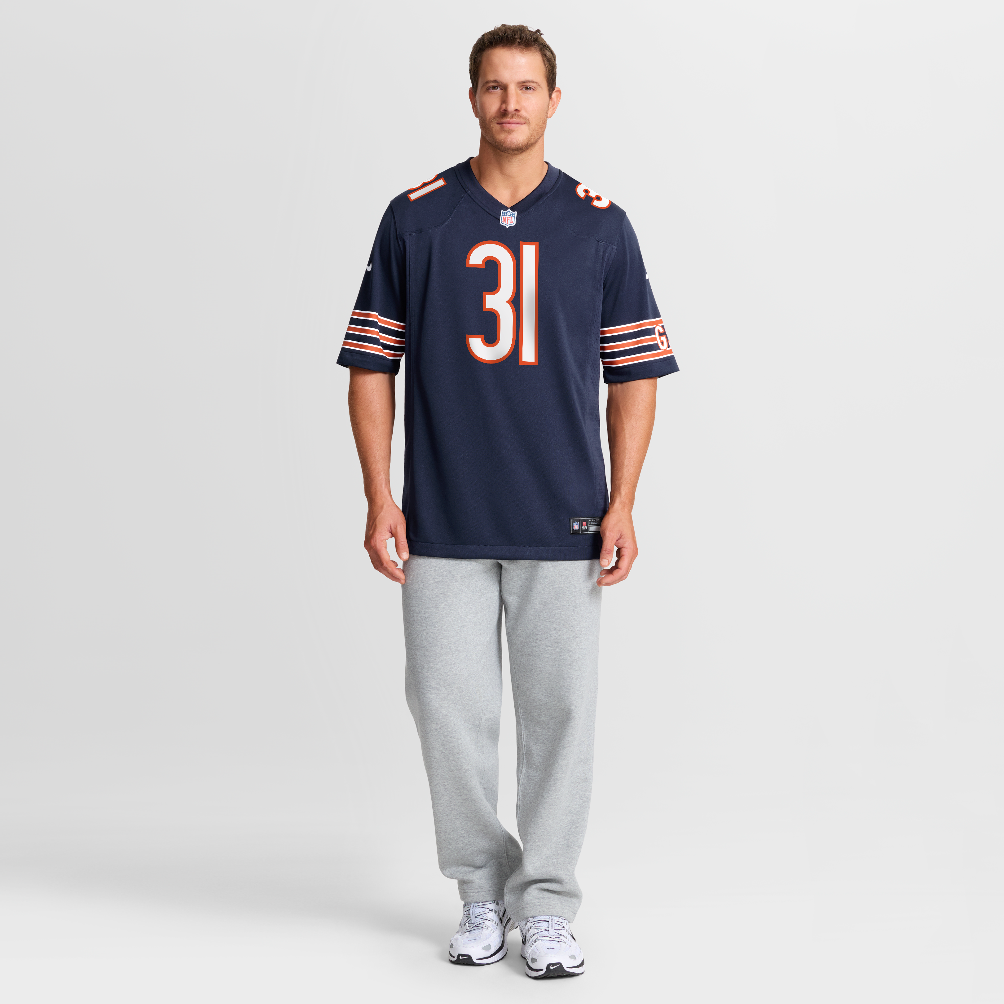 Dillon Thieneman Round Chicago Bears Game Jersey No.25 Navy NFL Football Fan Wear Dillon Thieneman Round