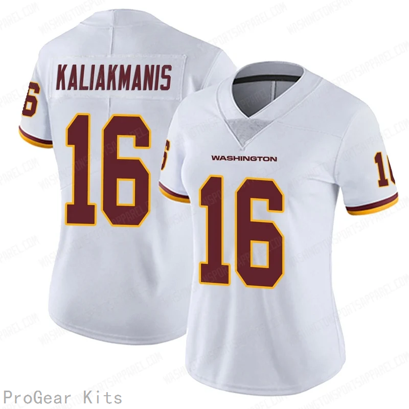 Athan Kaliakmanis Washington Commanders Jersey No.16 White NFL Football Fan Wear