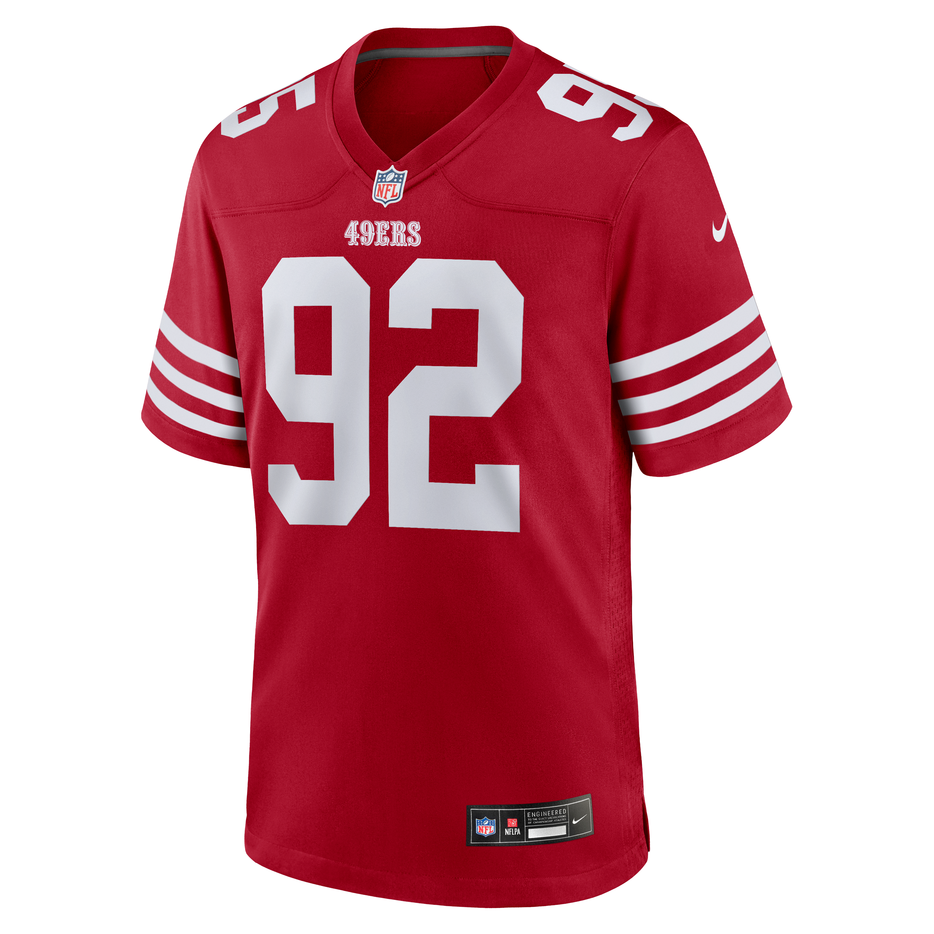Alfred Collins San Francisco 49ers Game Jersey Scarlet NFL Football Fan Wear