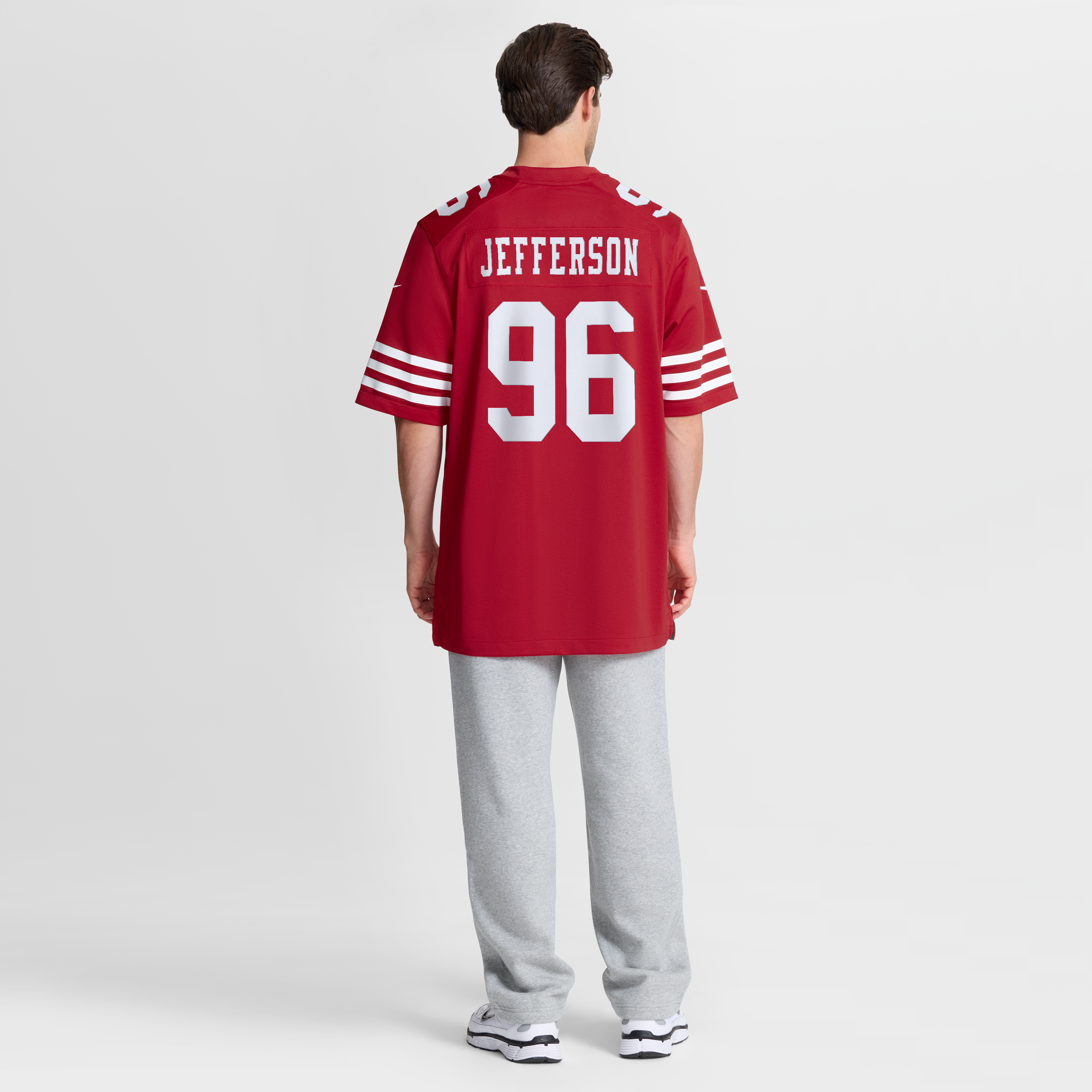 Jordan Jefferson San Francisco 49ers Game Jersey Scarlet NFL Football Fan Wear