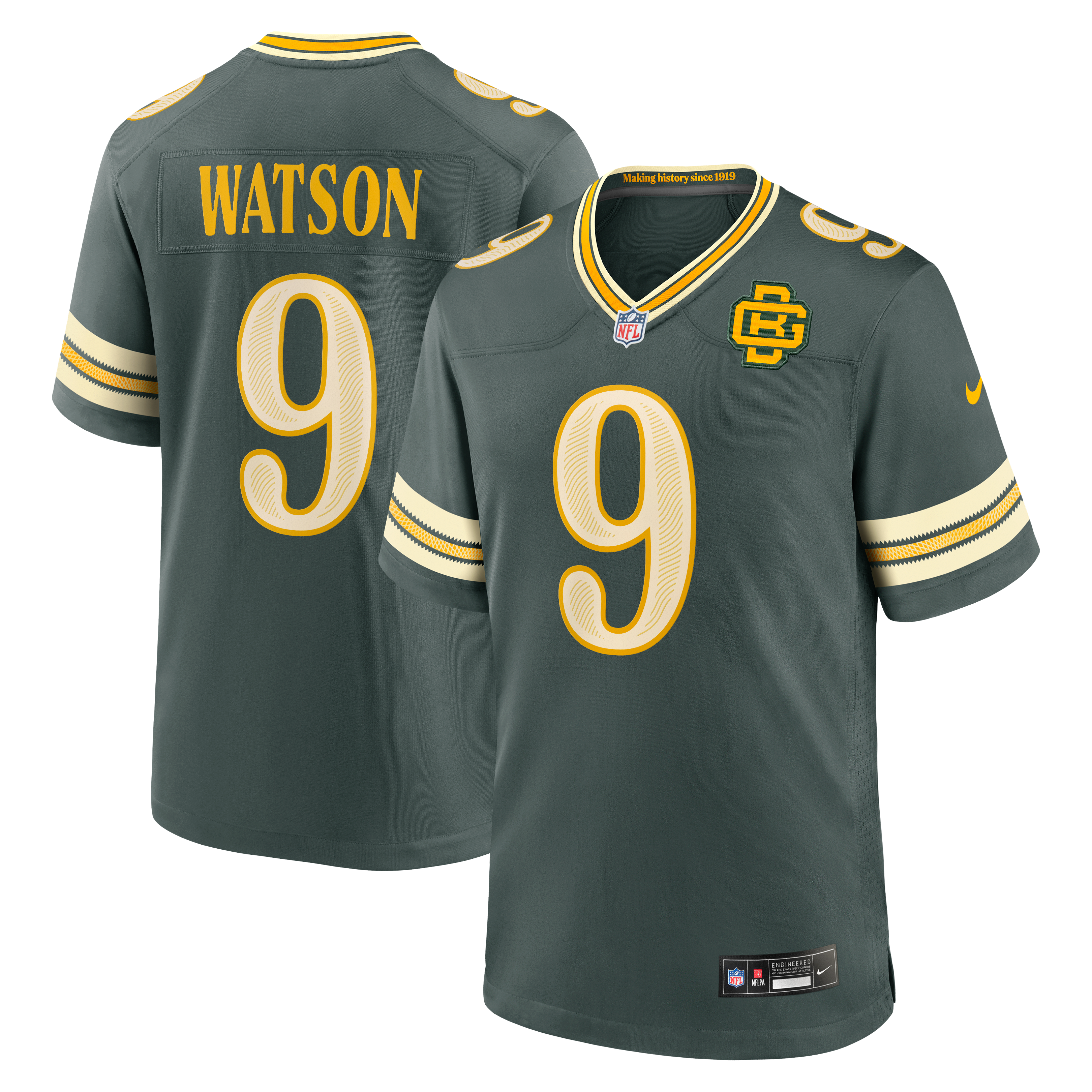 Christian Watson Green Bay Packers Game Jersey Green NFL Football Fan Wear