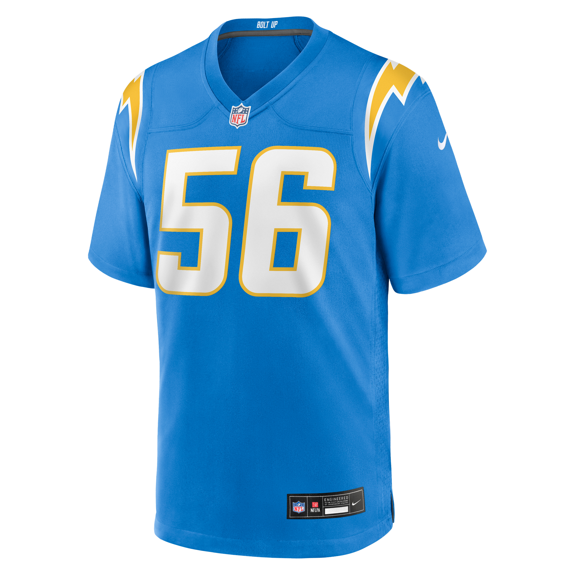 Kanai Mauga Los Angeles Chargers Game Jersey NFL Football Fan Wear