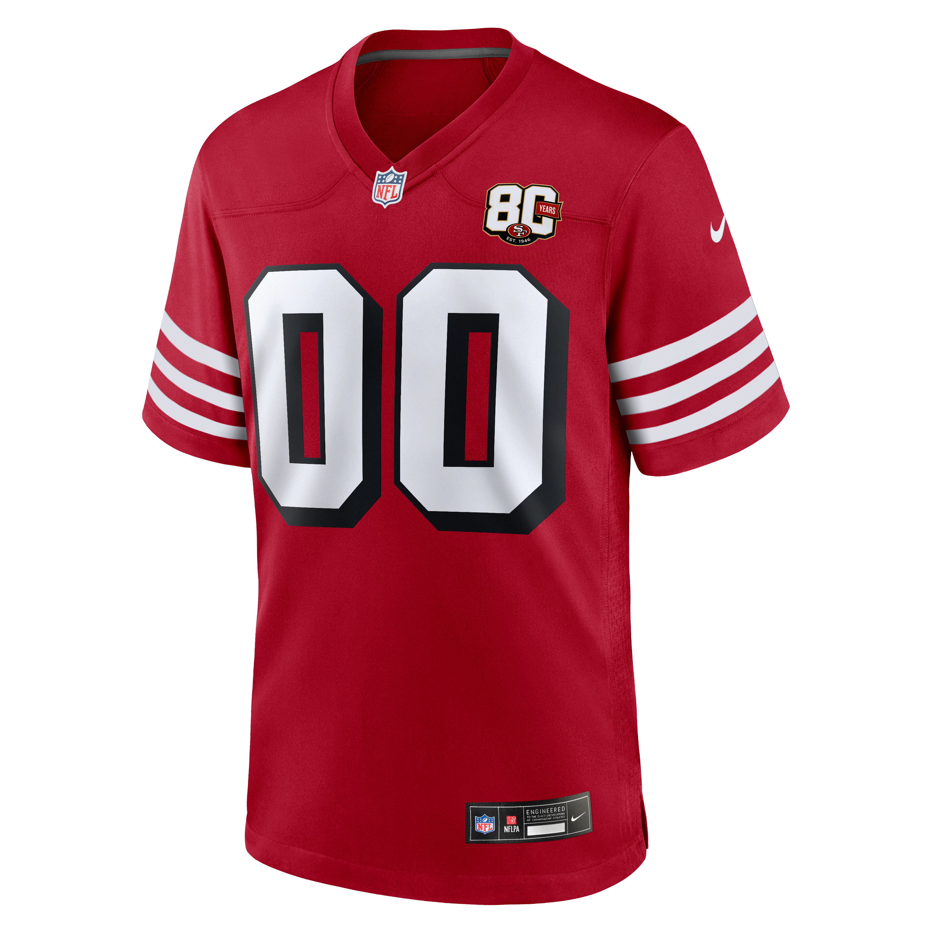San Francisco 49ers Alternate Jersey Red NFL Football Fan Wear Custom Number