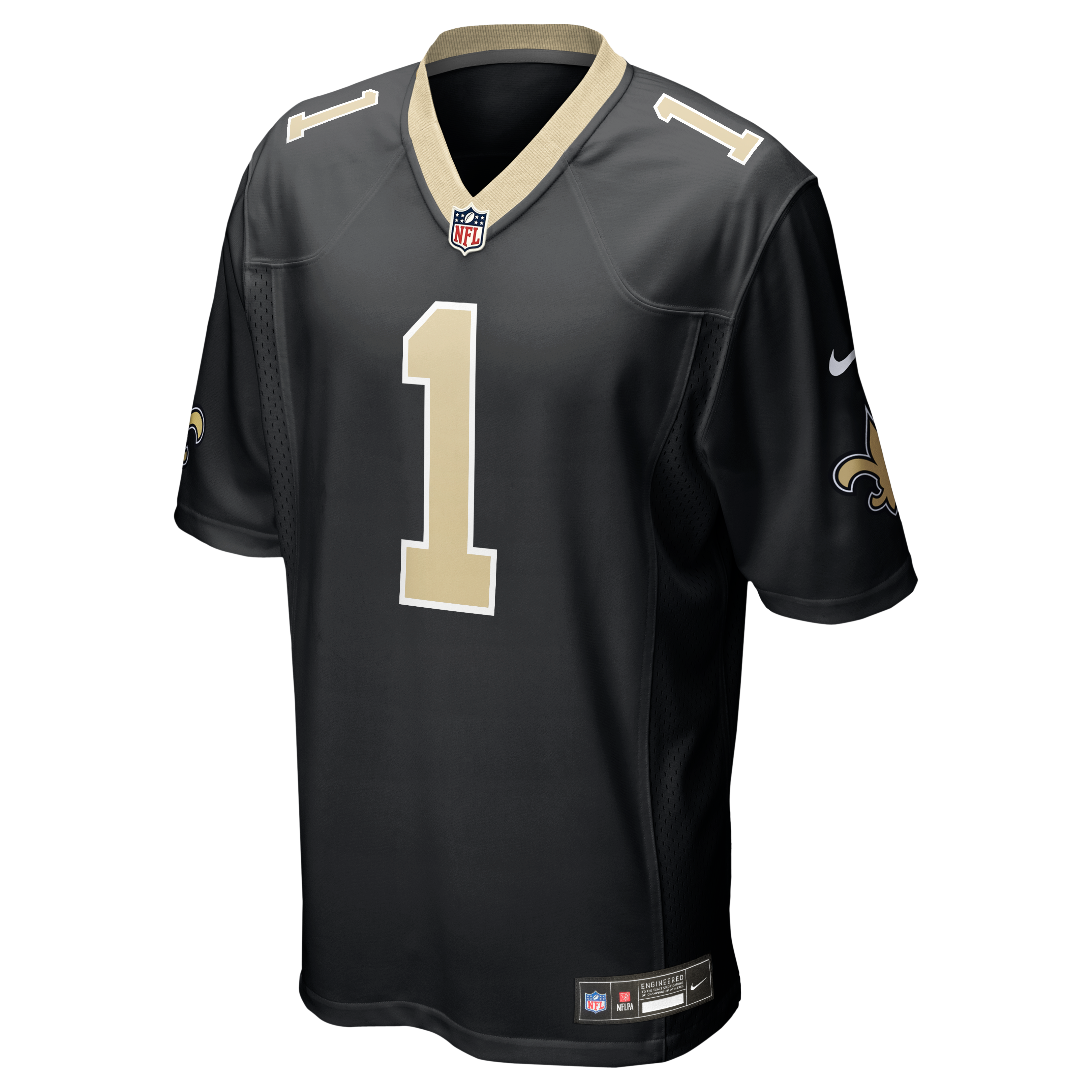 New Orleans Saints Game Jersey No.1 Black NFL Football Fan Wear