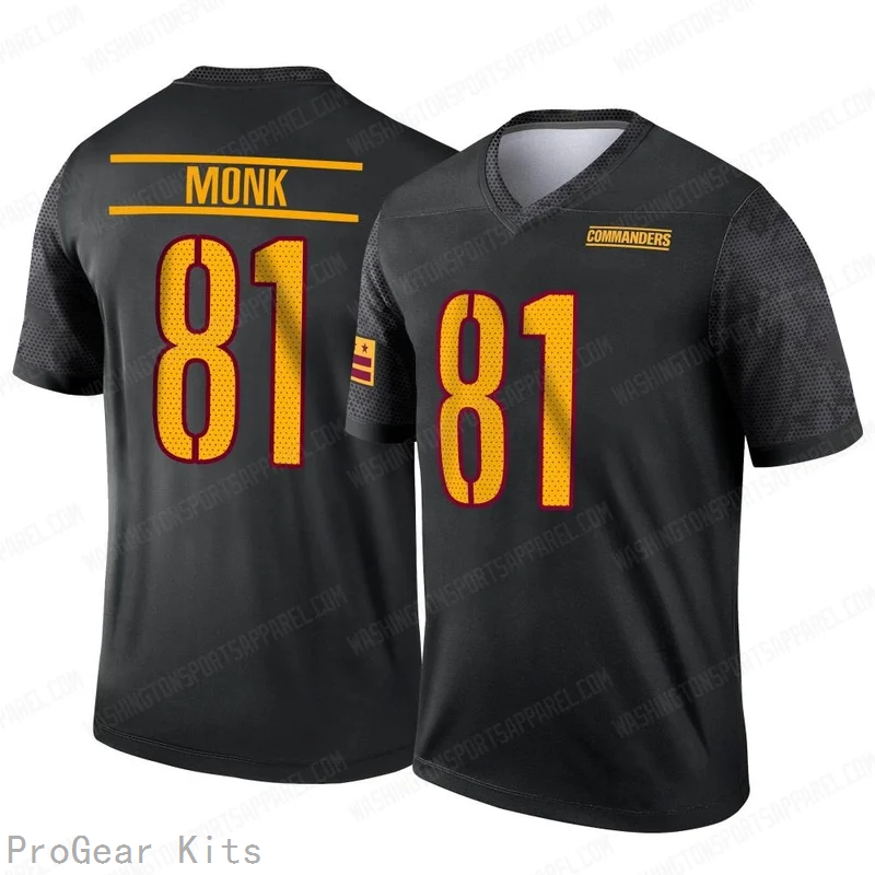 Art Monk Washington Commanders Alternate Jersey No.81 Black NFL Football Fan Wear Art Monk