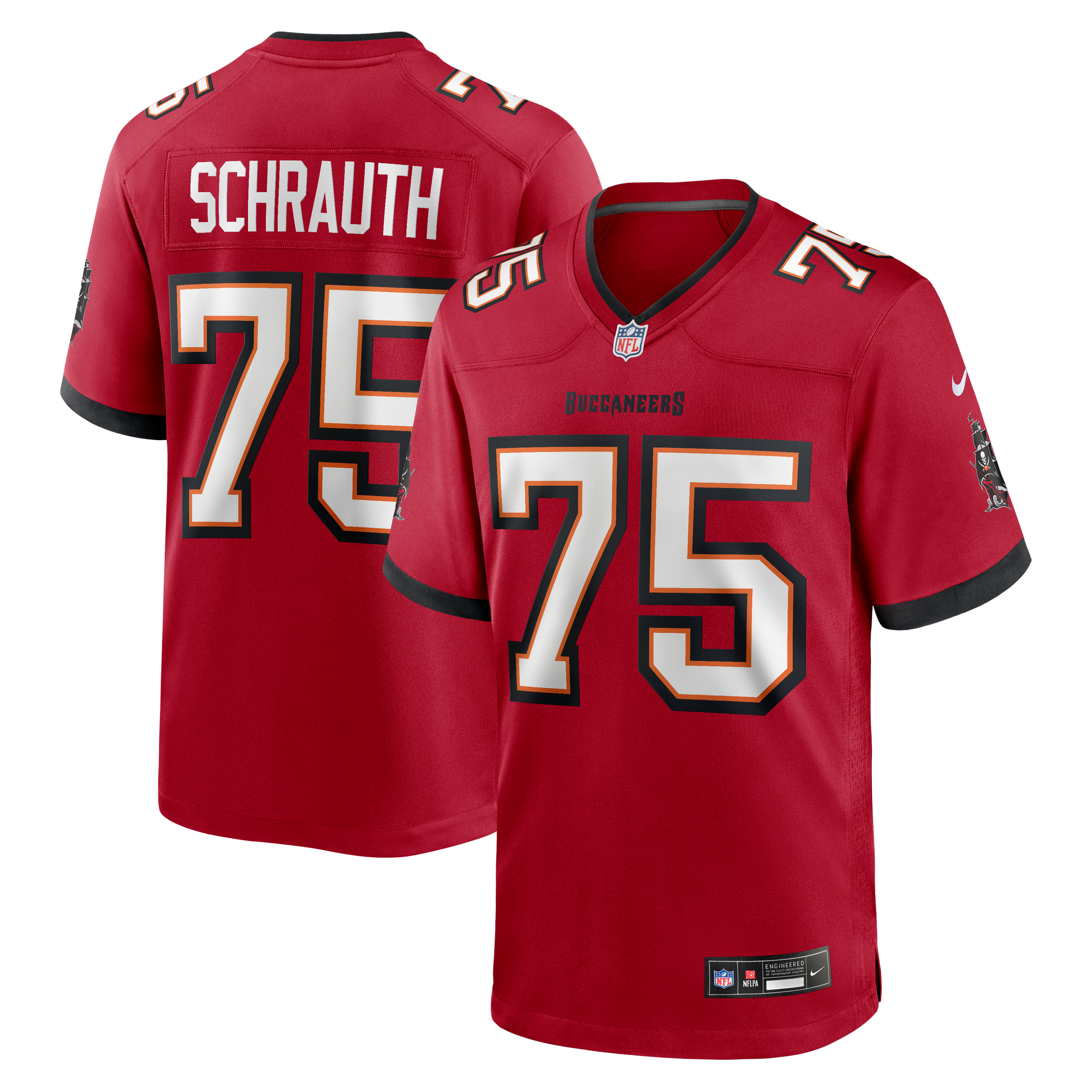 Billy Schrauth Tampa Bay Buccaneers Game Jersey Red NFL Football Fan Wear