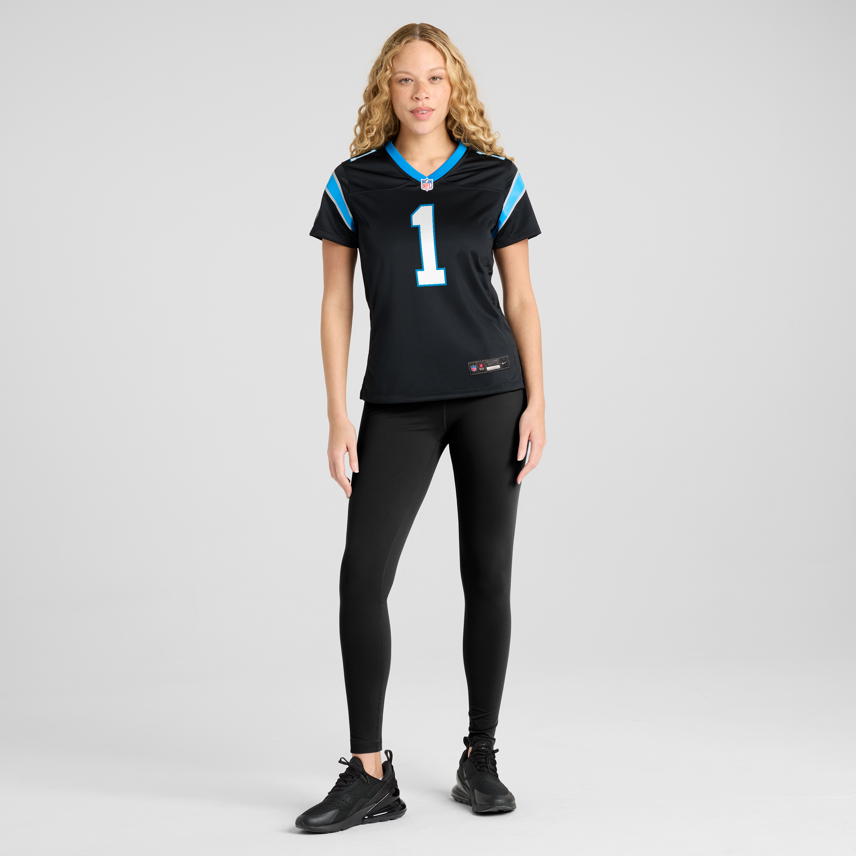 Cam Newton Retired Carolina Panthers Game Jersey Black NFL Football Fan Wear Cam Newton Retired