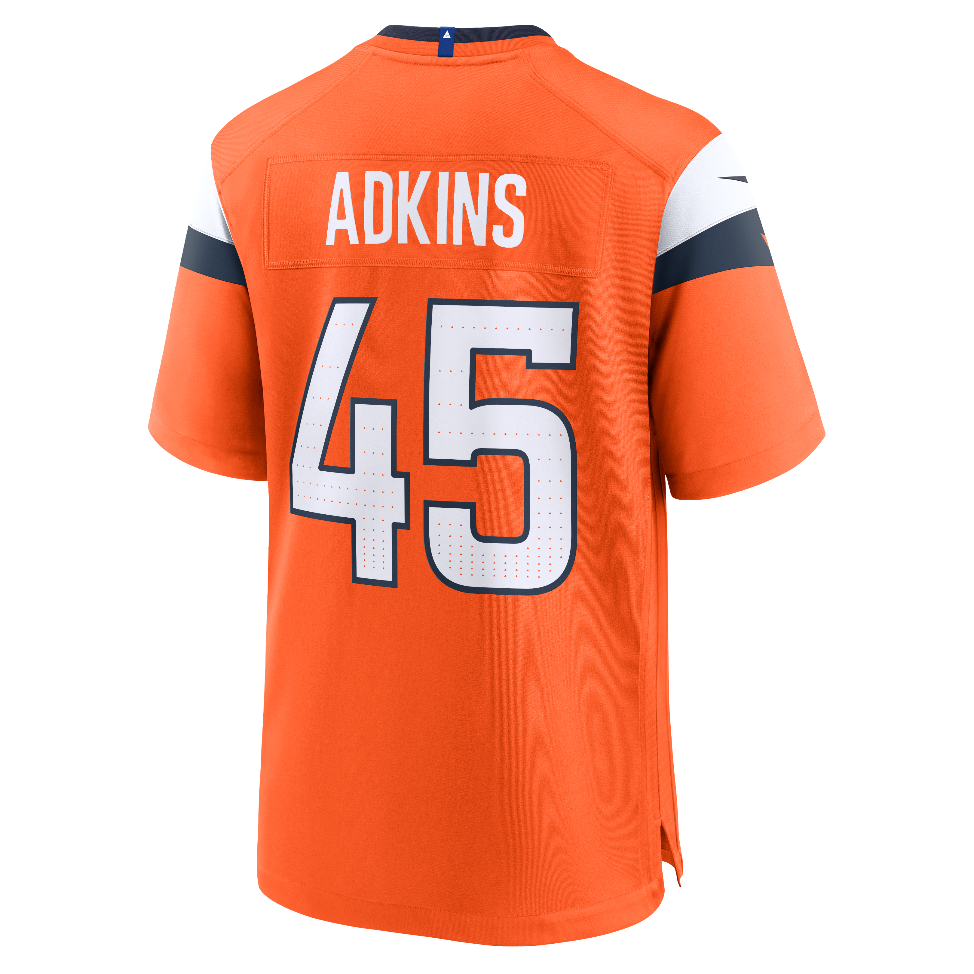 Nate Adkins Denver Broncos Game Jersey Orange NFL Football Fan Wear