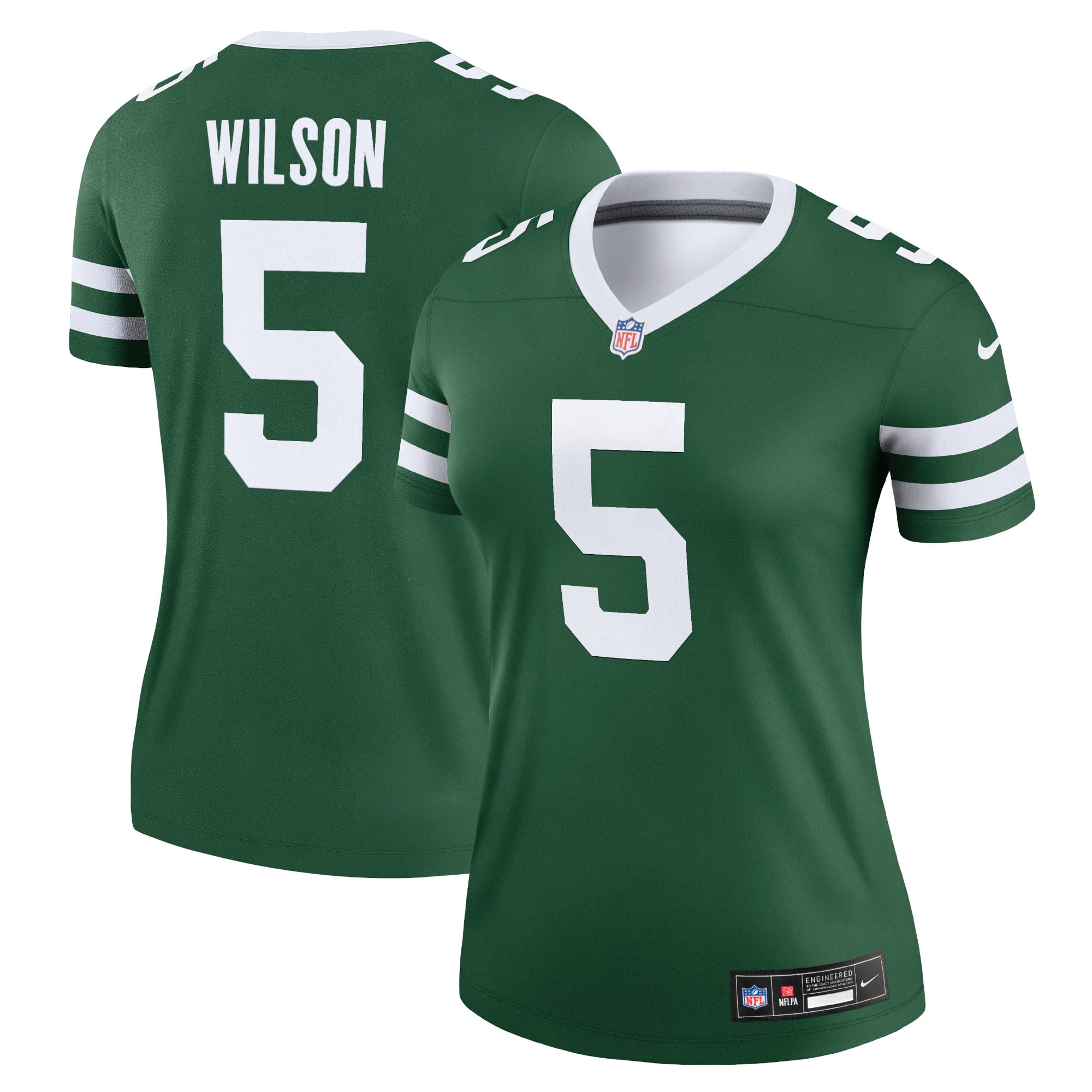 Garrett Wilson Performance New York Jets Player Jersey Green NFL Football Fan Wear