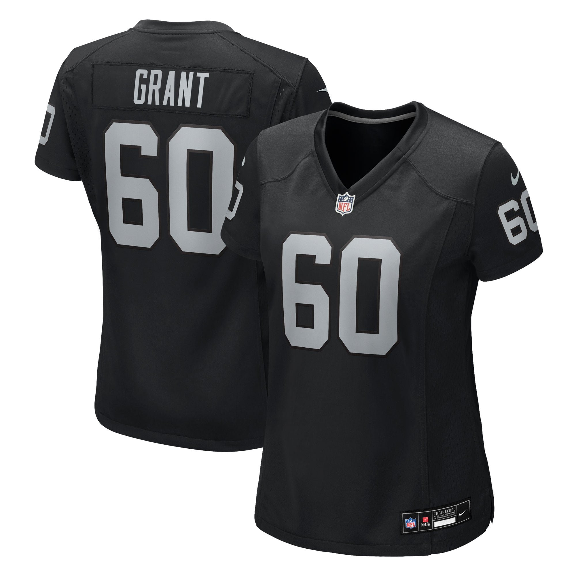 Charles Grant Las Vegas Raiders Game Jersey Black NFL Football Fan Wear Charles Grant