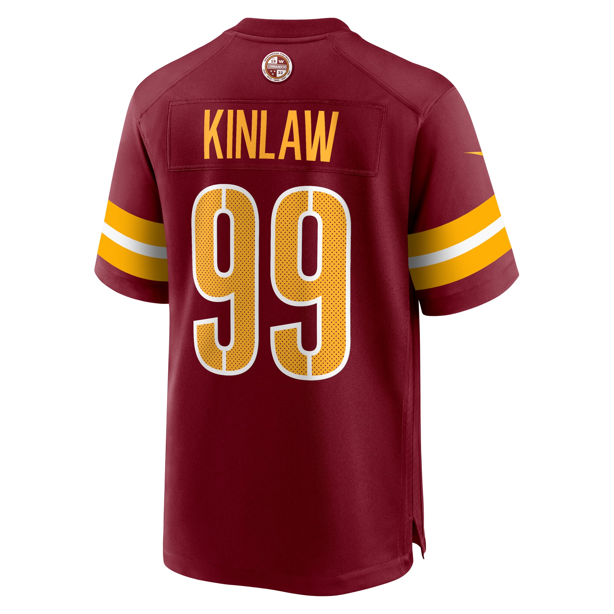 Javon Kinlaw Washington Commanders Game Jersey Burgundy NFL Football Fan Wear Javon Kinlaw
