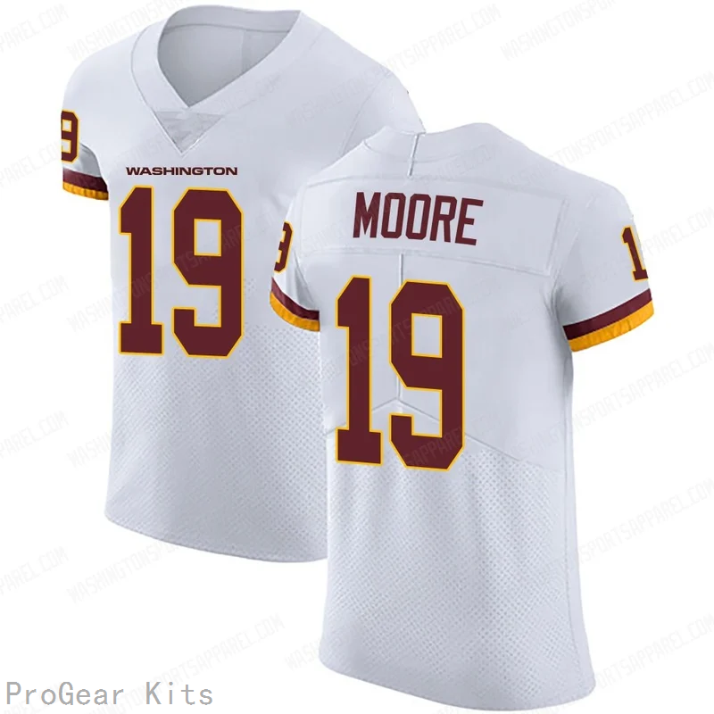 Chris Moore Washington Commanders Jersey No.19 White NFL Football Fan Wear Chris Moore