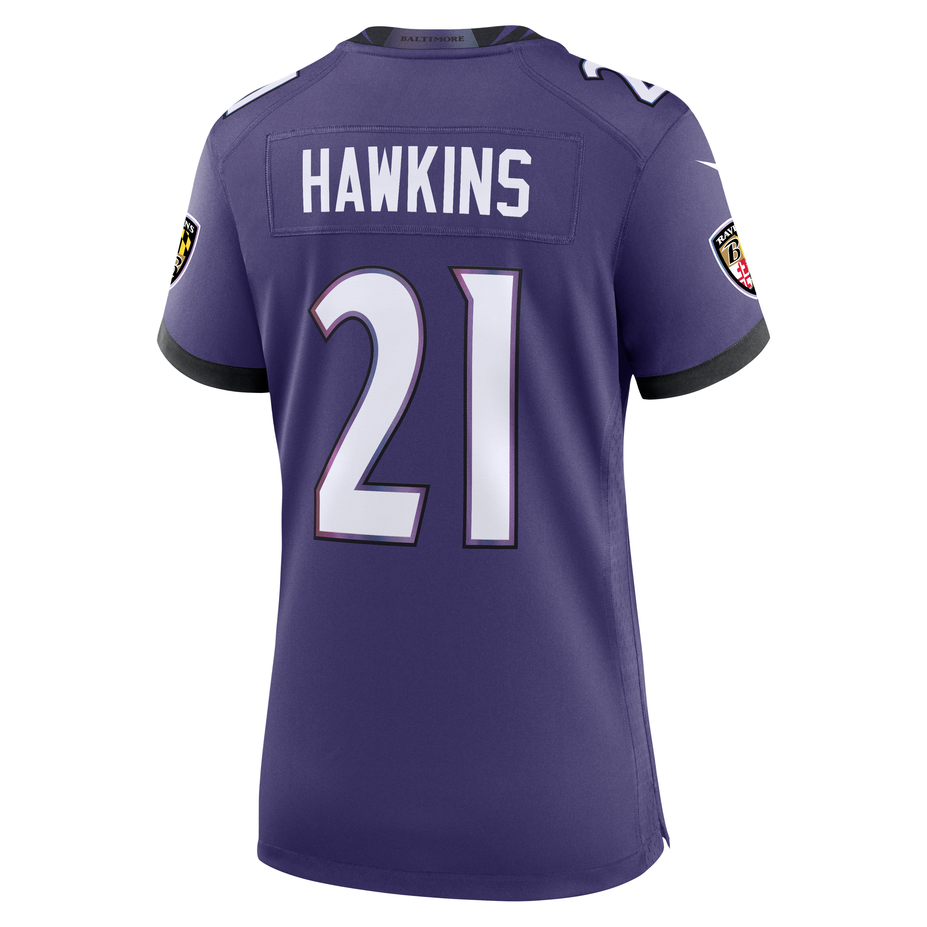 Jaylinn Hawkins Baltimore Ravens Game Jersey Purple NFL Football Fan Wear