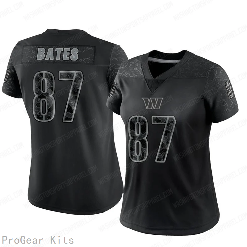 John Bates Washington Commanders Jersey No.87 Reflective NFL Football Fan Wear