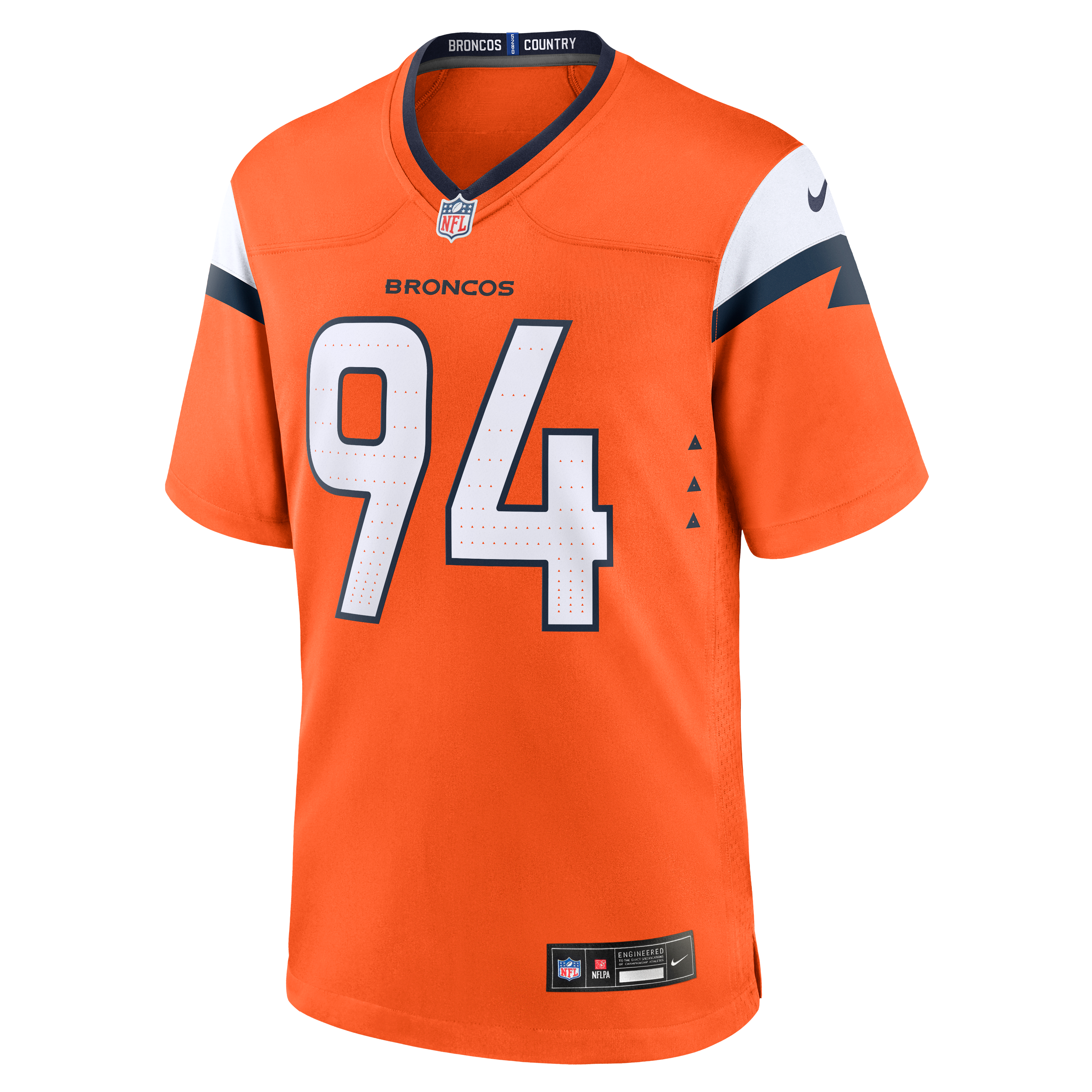 Jordan Jackson Denver Broncos Game Jersey Orange NFL Football Fan Wear Jordan Jackson