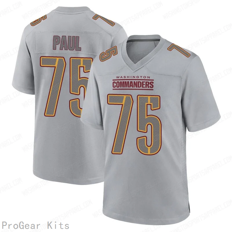Chris Paul Atmosphere Washington Commanders Game Jersey No.75 Gray NFL Football Fan Wear