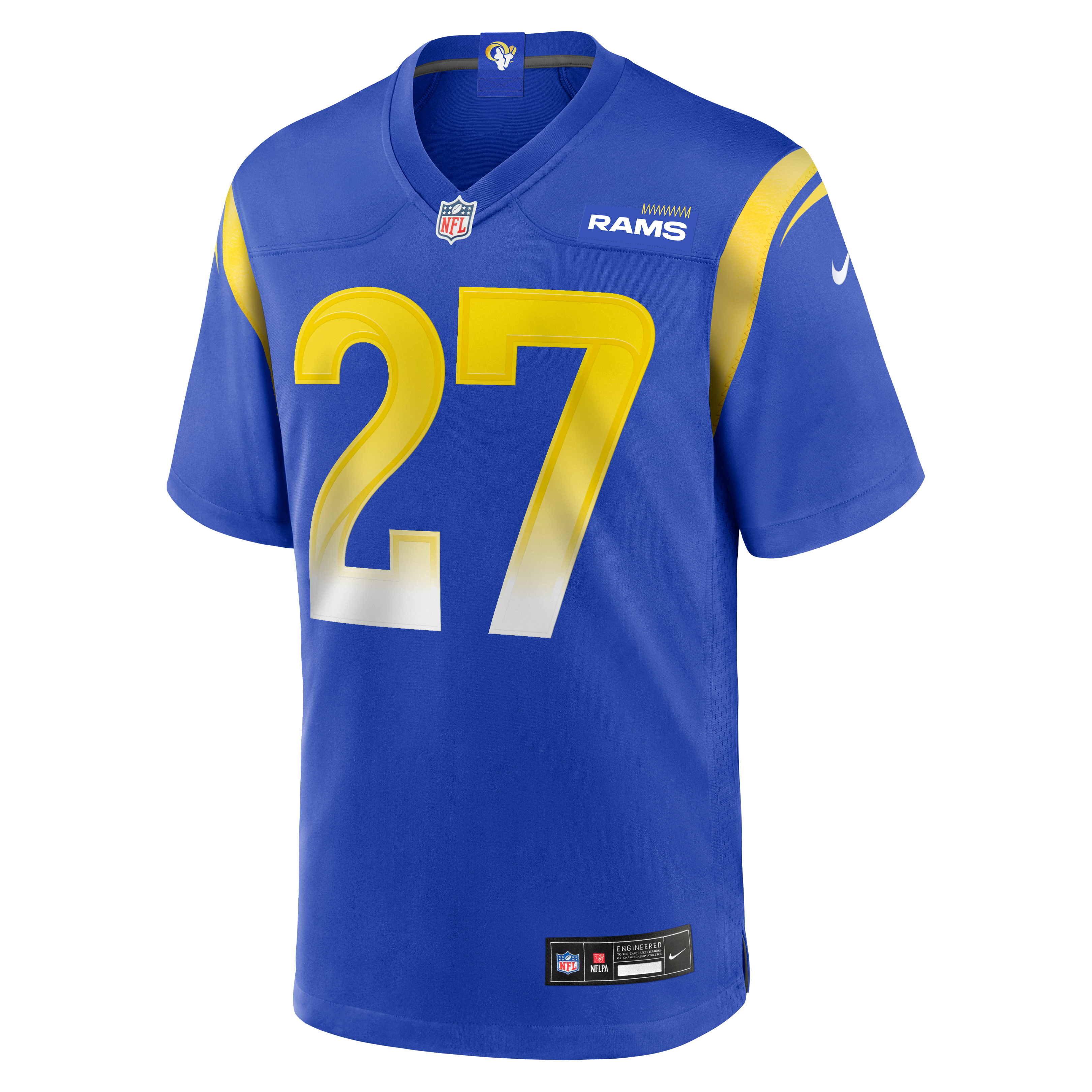 Jarquez Hunter Los Angeles Rams Game Jersey Royal NFL Football Fan Wear Jarquez Hunter
