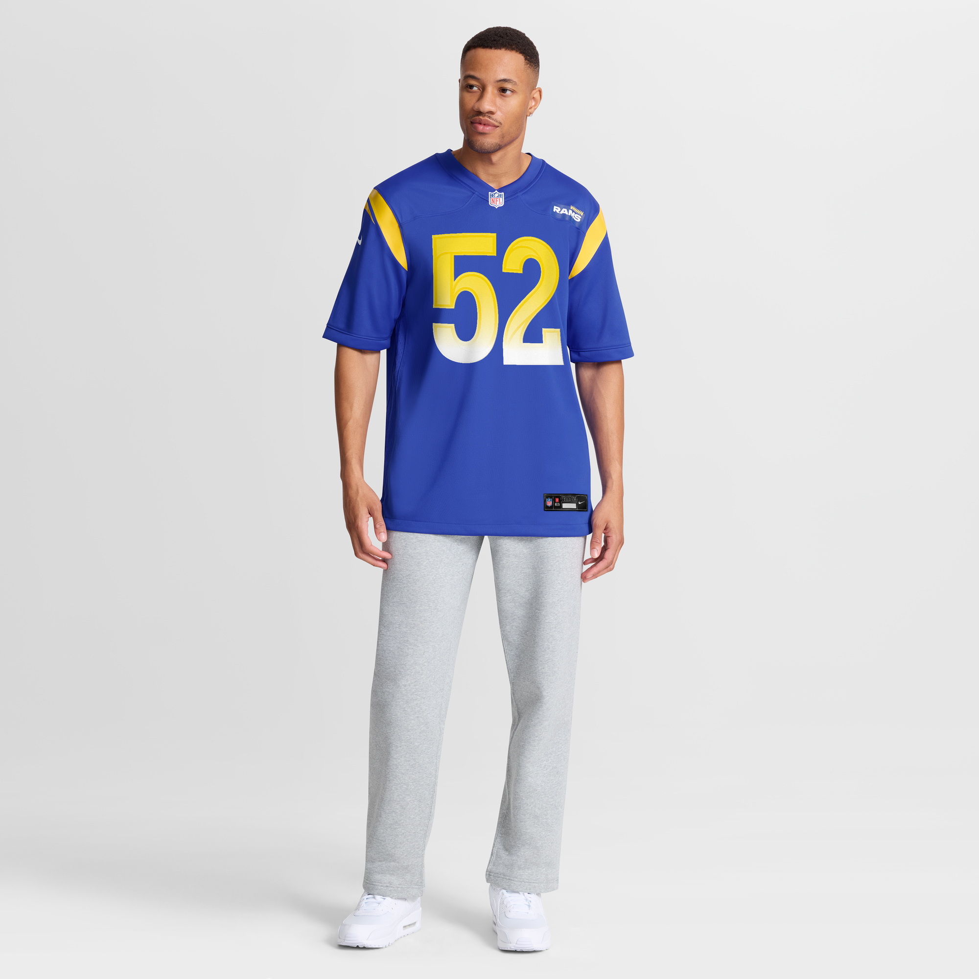 Larrell Murchison Los Angeles Rams Game Jersey Royal NFL Football Fan Wear Larrell Murchison